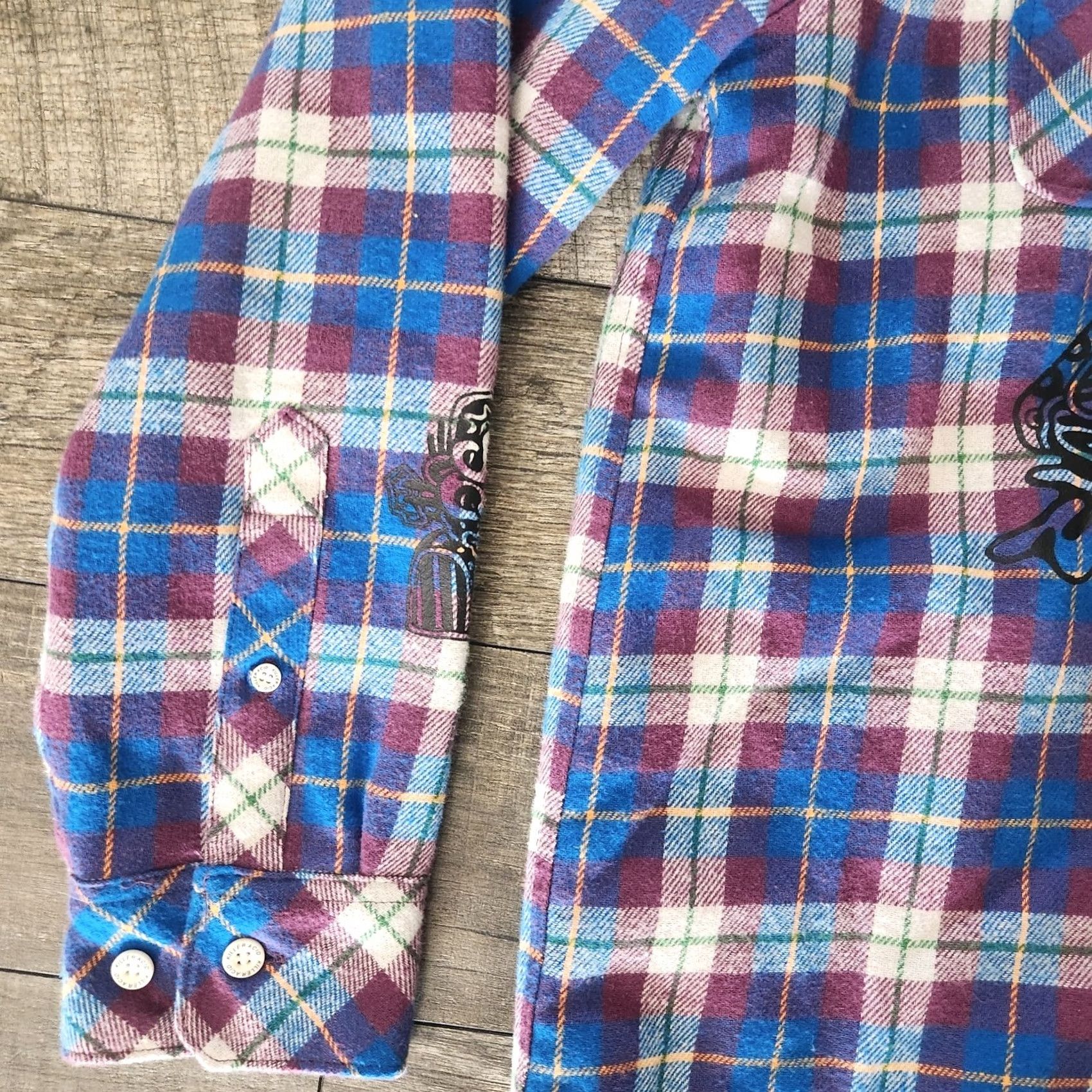 Vintage Killer Acid Shacket Jacket Mens Medium Hoodie Flaid Plaid Trippy Psychedelic Flannel Size US M / EU 48-50 / 2 - 4 Thumbnail