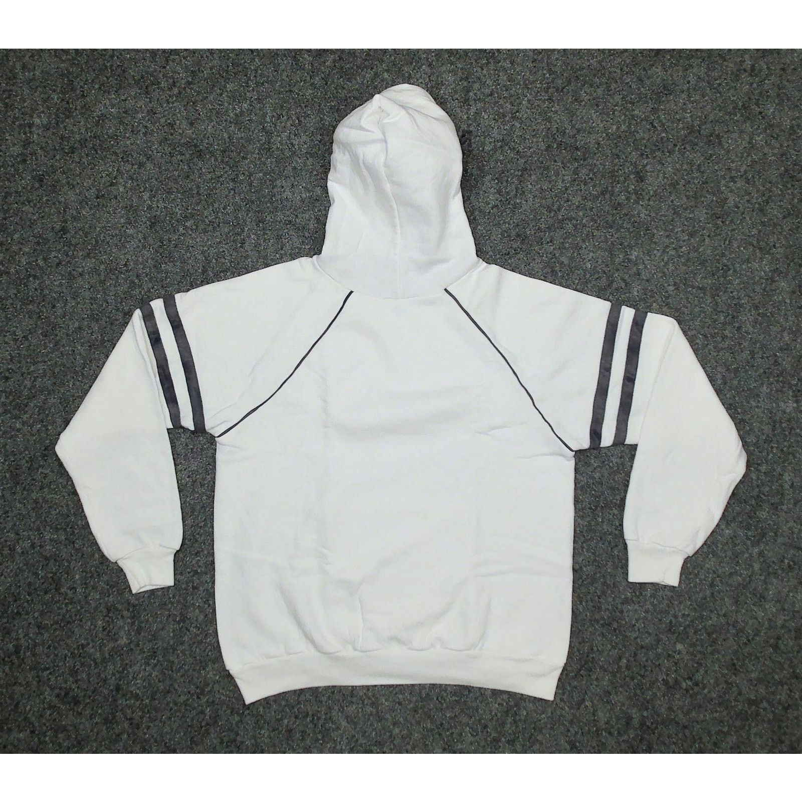 Jerzees 70s Jerzees by Russell Oversized Raglan Striped Hoodie Size L / US 10 / IT 46 - 4 Thumbnail