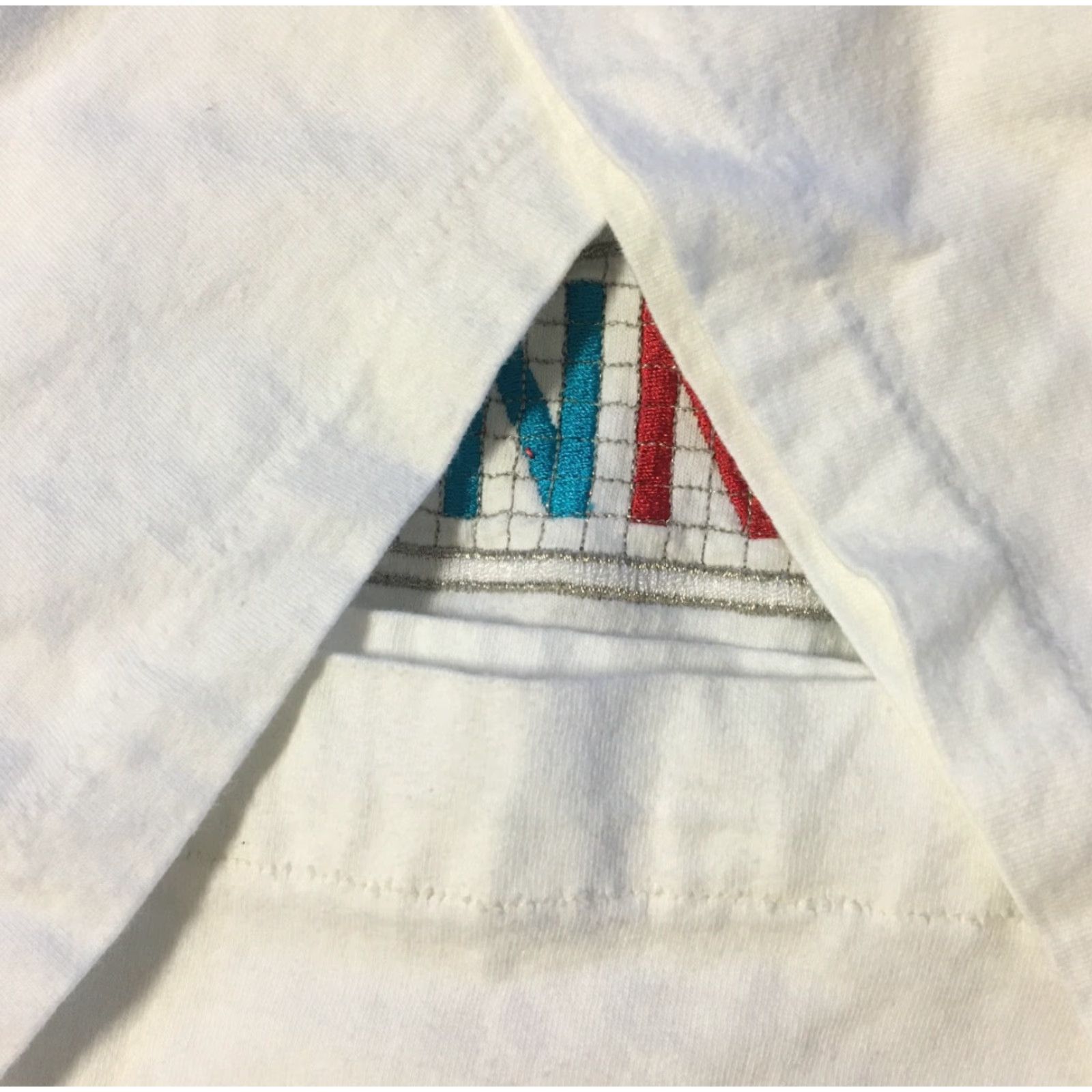 Vintage Vtg 90s Tennis Embroidered Shirt M L Single Stitch USA Sports Art Gym Grunge 80s Size M / US 6-8 / IT 42-44 - 3 Thumbnail