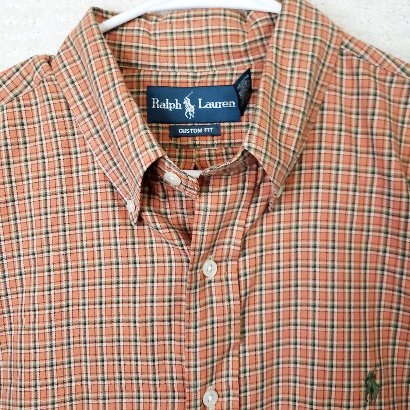 Polo Ralph Lauren Polo Ralph Lauren Orange Plaid Long Sleeve Button-Up Shirt Men’s XL Size US XL / EU 56 / 4 - 4 Thumbnail