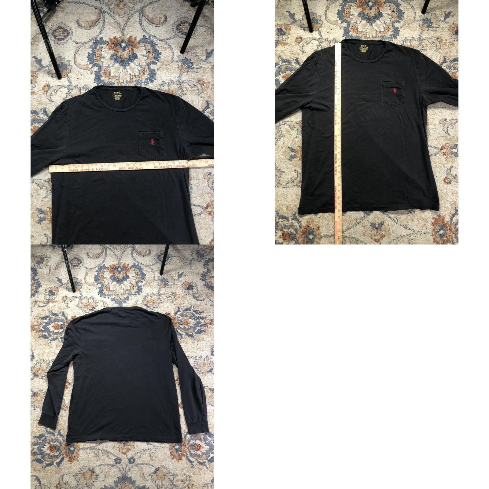 Polo Ralph Lauren Polo Ralph Lauren Shirt Mens XL Black Long Sleeve Pocket Pony Logo Tee Crewneck Size US XL / EU 56 / 4 - 8 Thumbnail