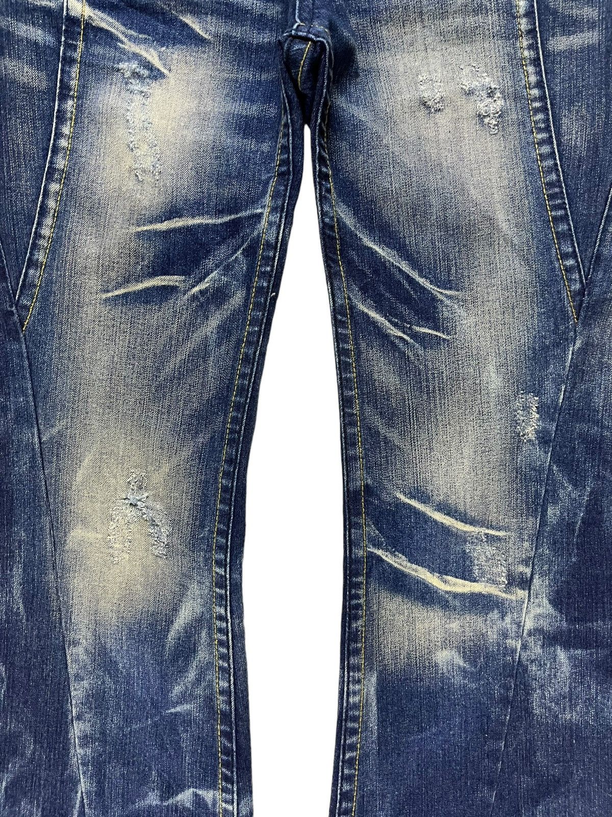 Japanese Brand Vintage Japanese Brand Sick Mud Wash Distressed Flare Jeans Size 29" - 6 Thumbnail
