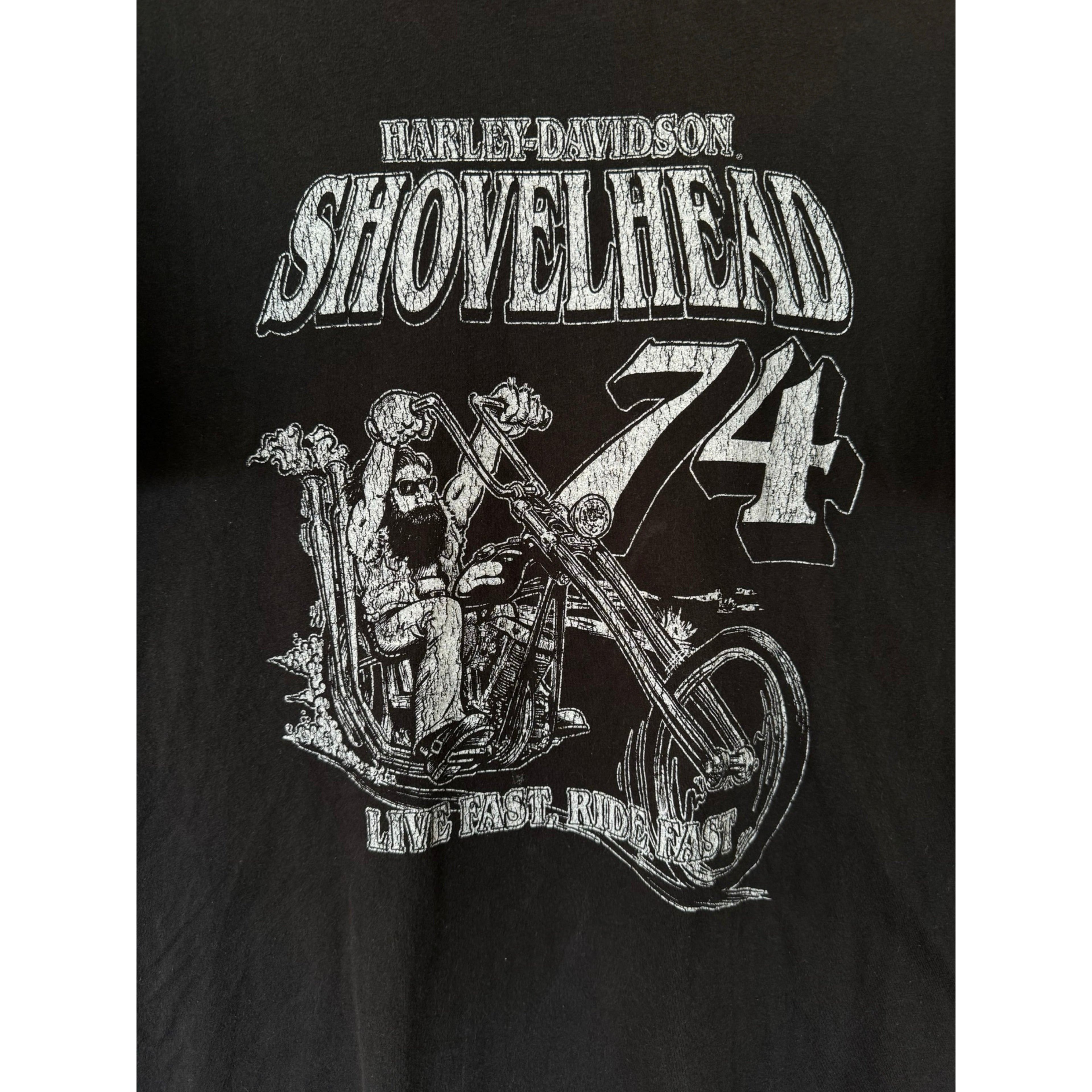Vintage Harley Shovelhead Thrashed Tee Size US XL / EU 56 / 4 - 3 Thumbnail