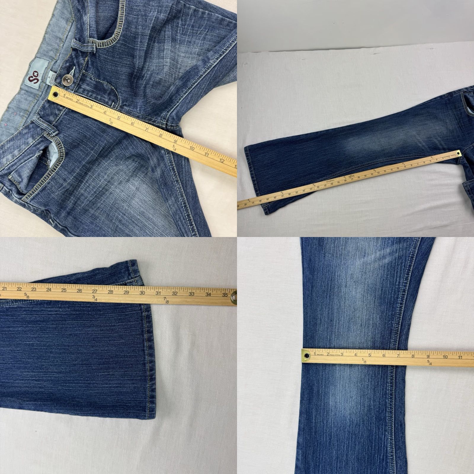 Vintage VINTAGE SO Jeans Bootcut Women’s 11 Mid Waist Hippie Hipster 2000s Blue Size 32" / US 10 / IT 46 - 8 Thumbnail