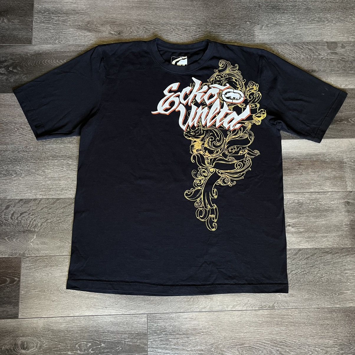 Ecko Unltd. Vintage Y2K Ecko Unlimited Affliction Style Graphic Logo Tee Size US XXL / EU 58 / 5 - 1 Thumbnail