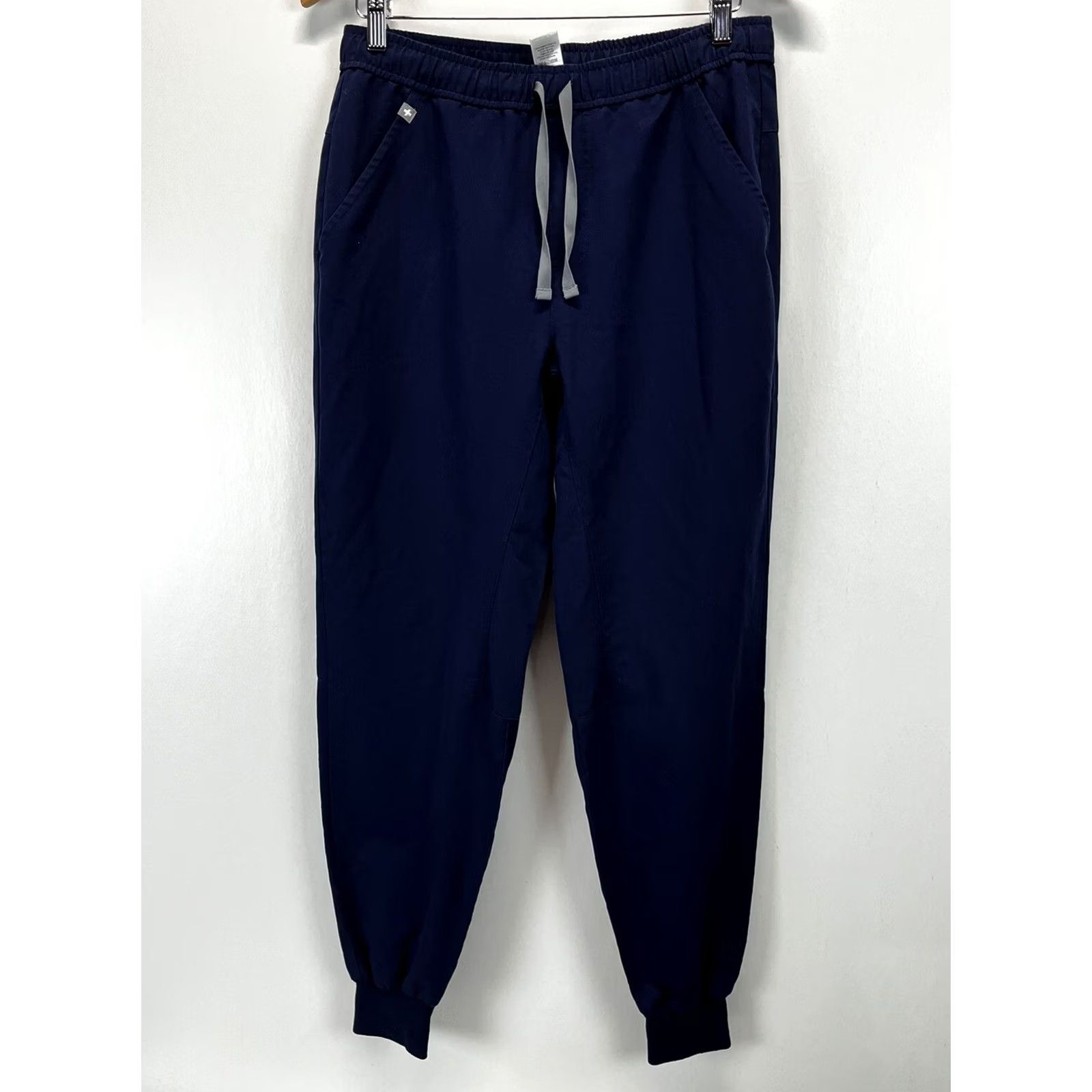 Vintage FIGS Technical Scrubs Jogger Pants Adult Medium Navy Blue Polyester Blend Unisex Medical Pockets Drawstring VGUC Size US 31 - 2 Thumbnail