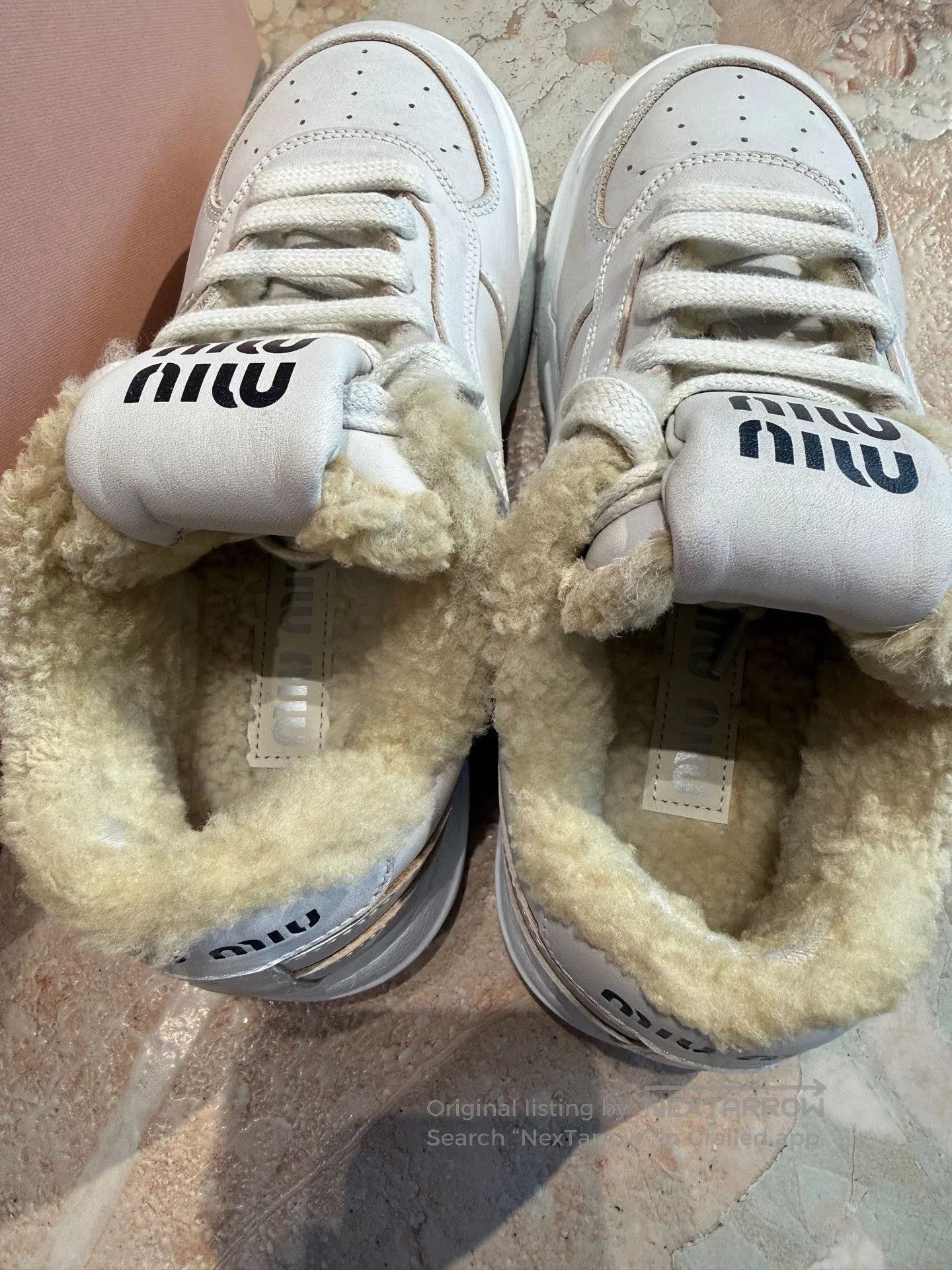 Miu Miu Miu Miu Fleece-Lined Dirty Sneakers. Size US 6 / IT 36 - 7 Thumbnail