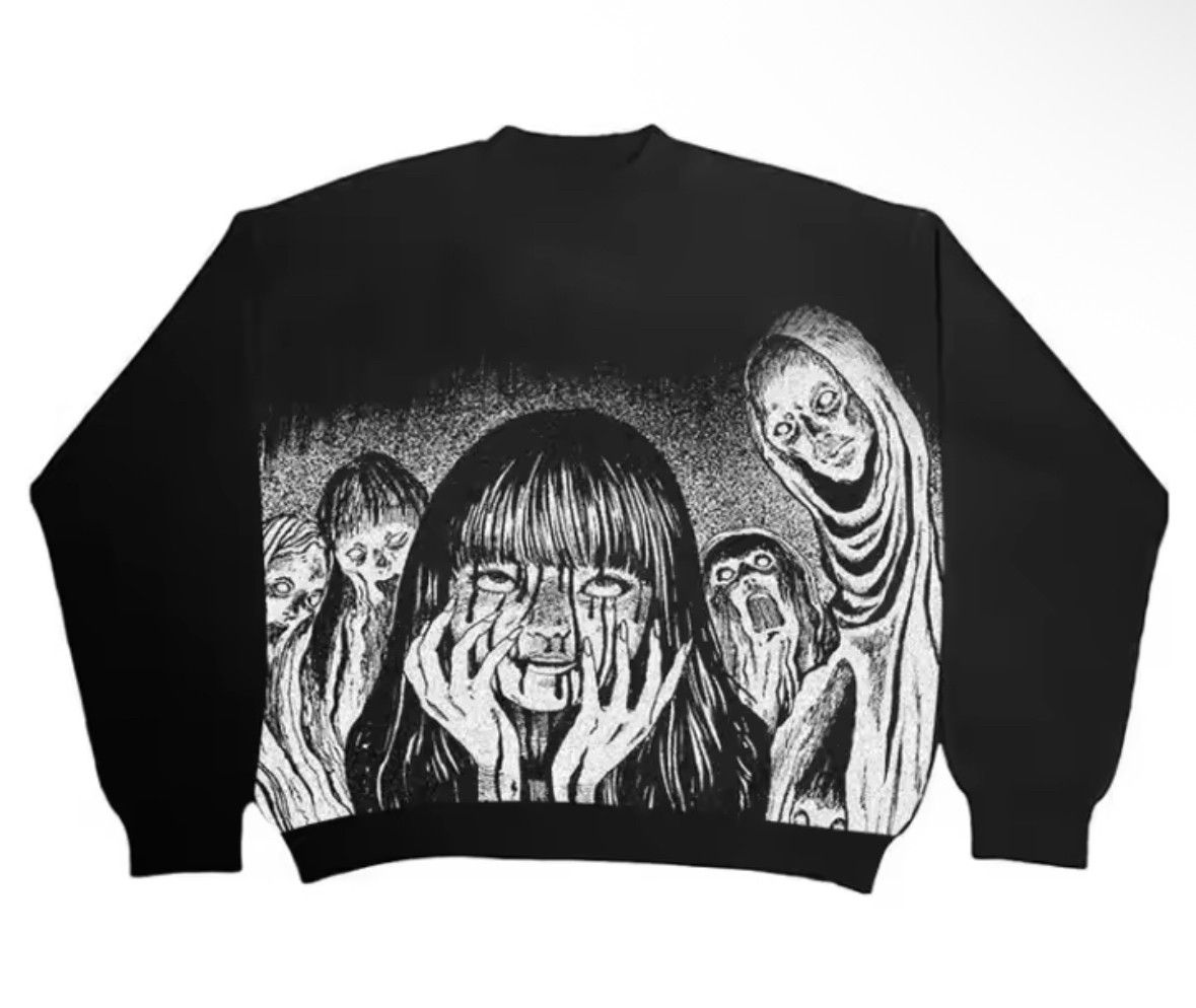 Japanese Brand Streetwear Vintage Goth Scary Blood Face Sweater Knitwear Size US XL / EU 56 / 4 - 1 Thumbnail