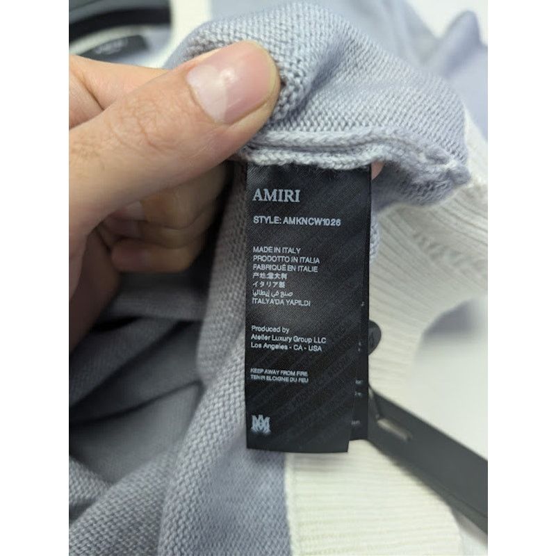 Amiri o1rshd1 Vintage Cashmere Crew Sweater in Grey Size US M / EU 48-50 / 2 - 16 Thumbnail
