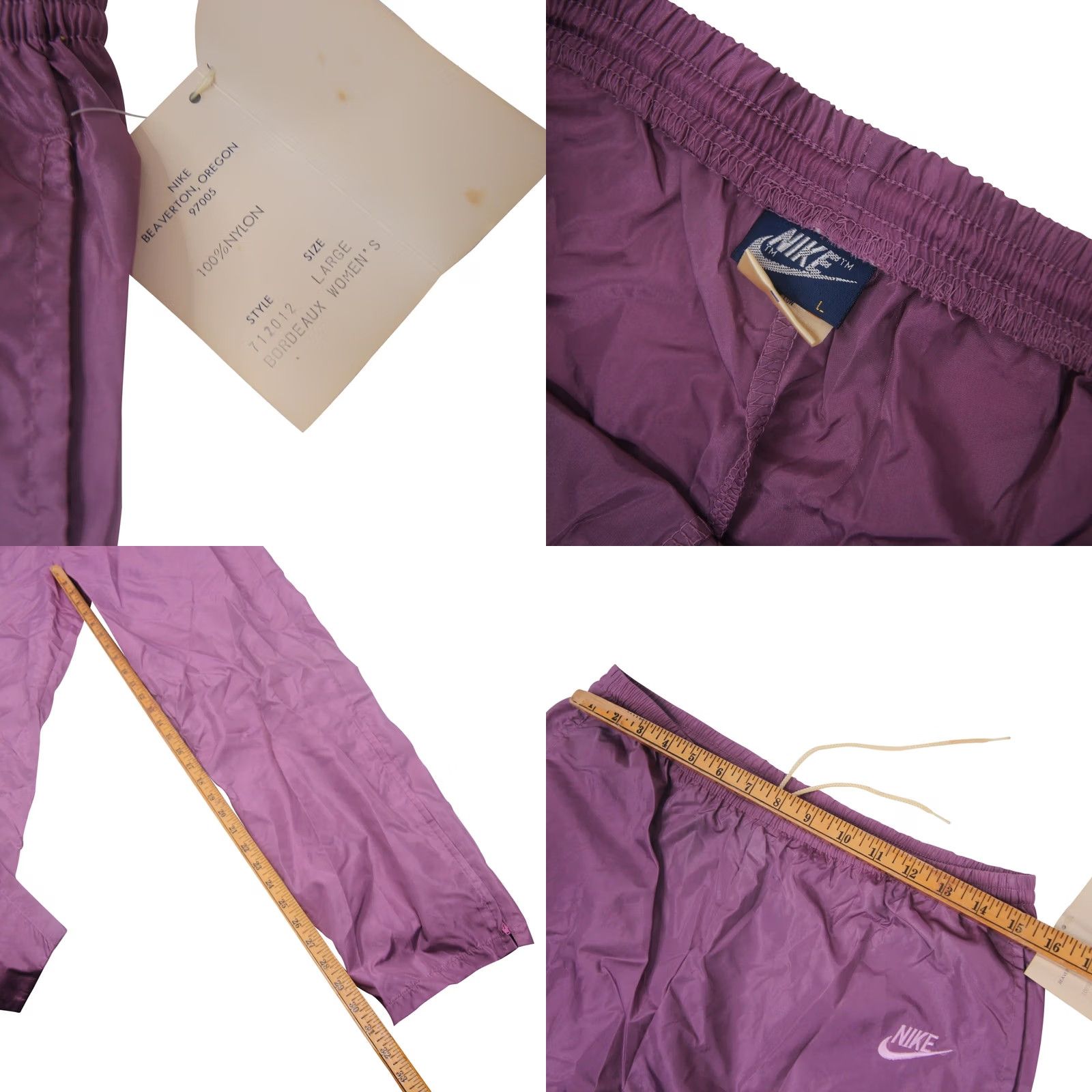 Nike VINTAGE Nike Track Suit Jacket Womens Large Purple 80s Nylon 9+/10 NWT Size L / US 10 / IT 46 - 9 Thumbnail