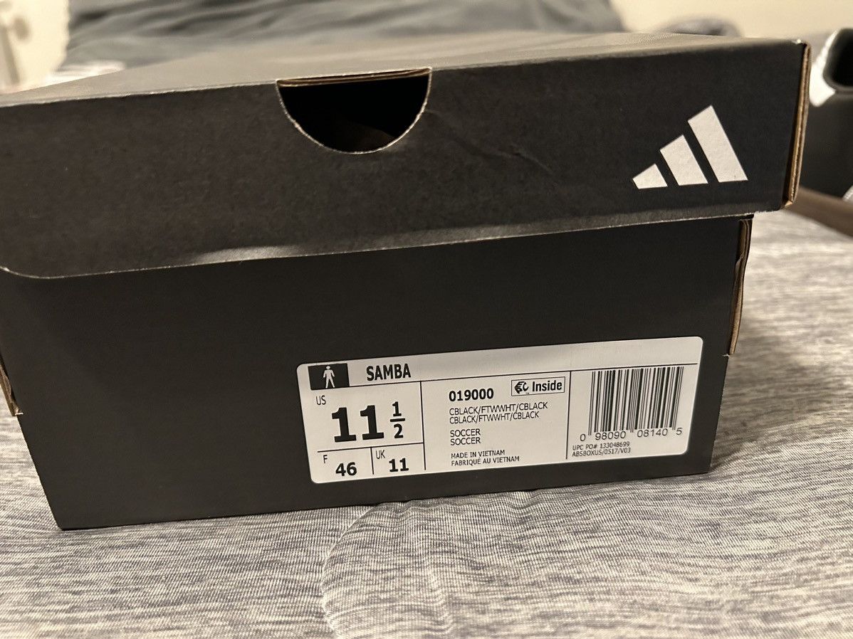 Adidas Adidas samba indoor soccer black gum Size US 11.5 / EU 44-45 - 3 Thumbnail