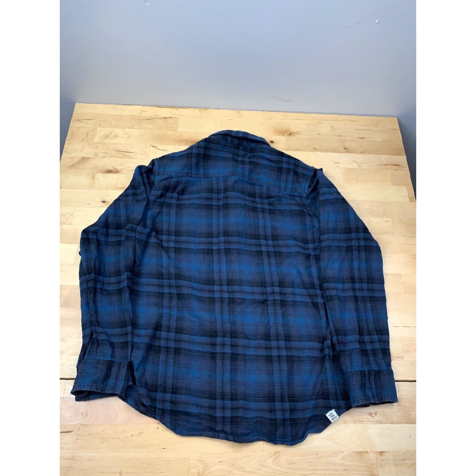 Vans Vans Flannel Womens M Blue Button-Up Plaid Shirt Off the Wall #6017 Size M / US 6-8 / IT 42-44 - 2 Thumbnail