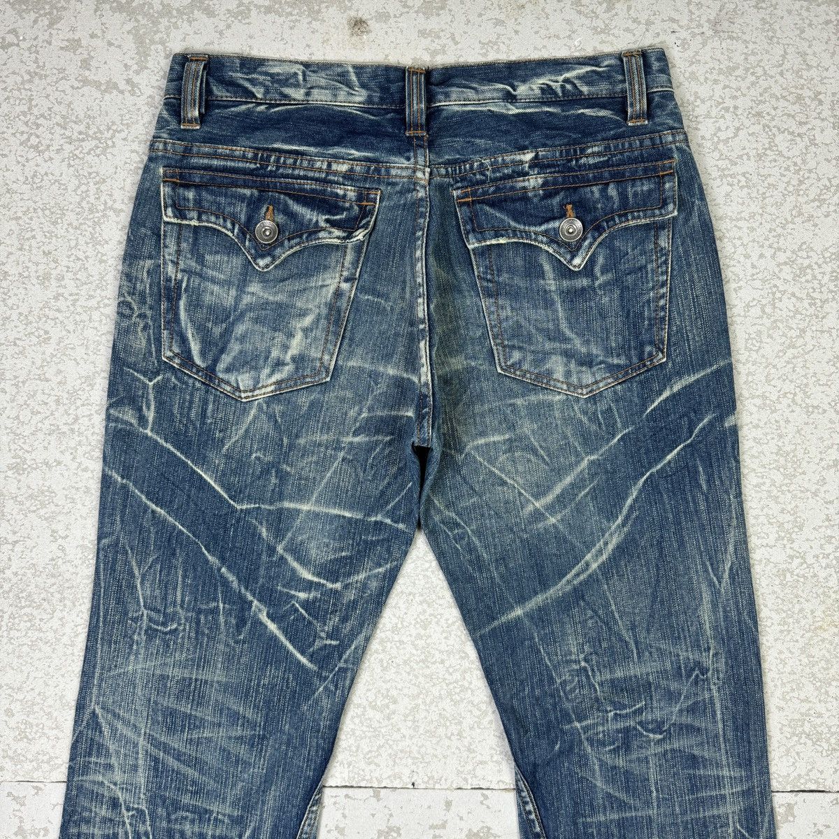 If Six Was Nine Twist Leg - 2000s Nylaus Flared Madness Jeans Size US 32 / EU 48 - 7 Thumbnail