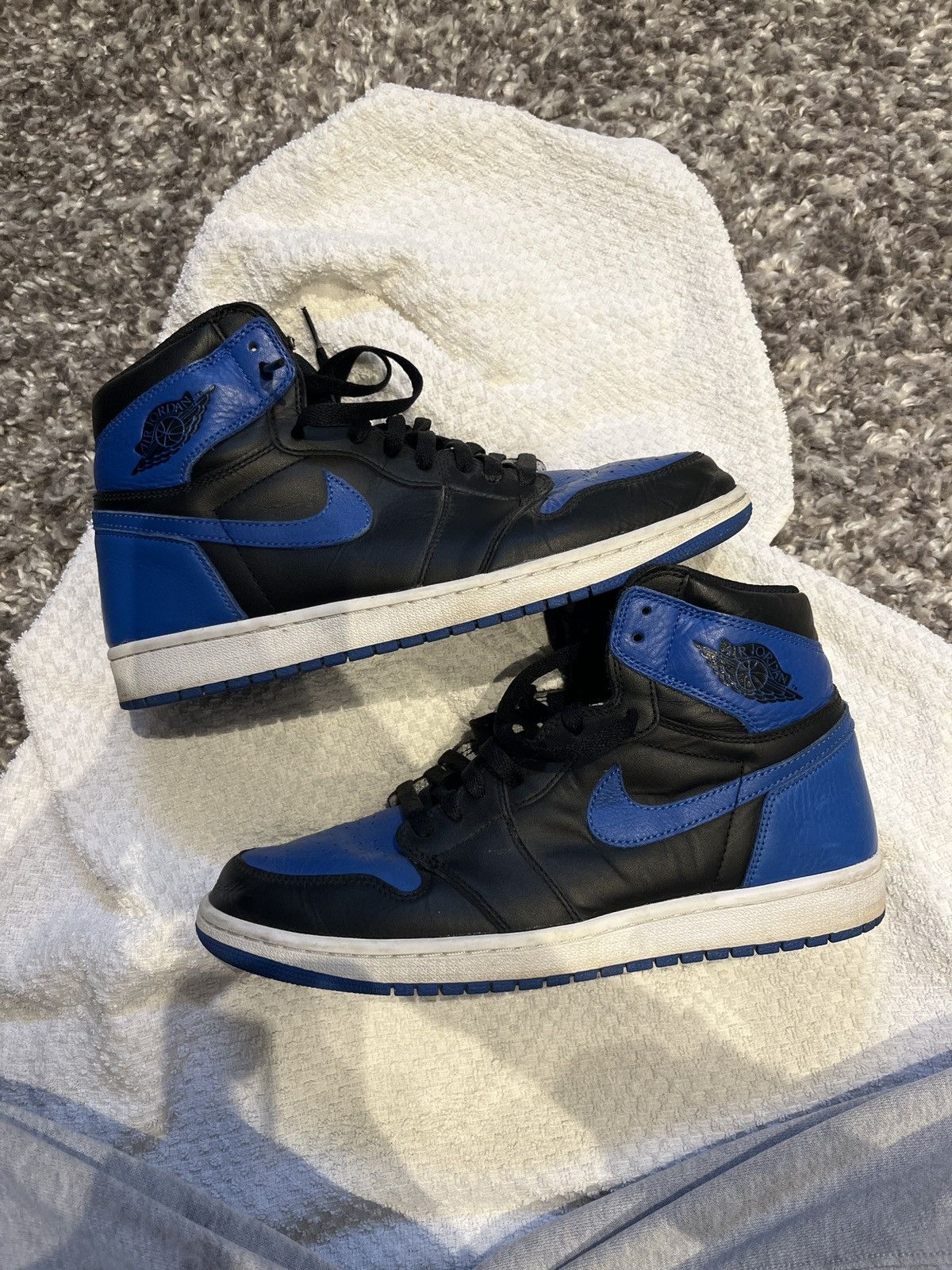 image of Jordan Nike Jordan 1 Royal 2017 Shoes in Black, Men's (Size 11)