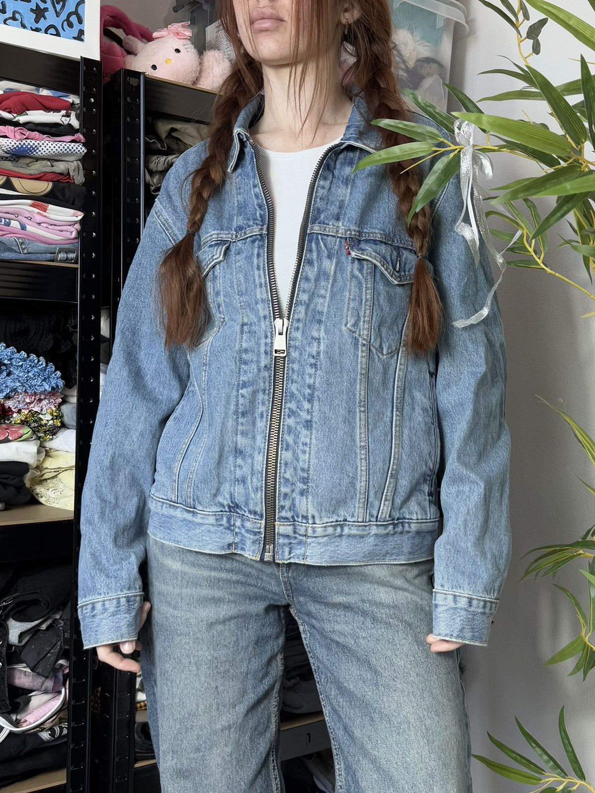 Levi's × Vintage VINTAGE LEVI’S PREMIUM 2000s ZIP UP DENIM JACKET Size S / US 4 / IT 40 - 3 Thumbnail