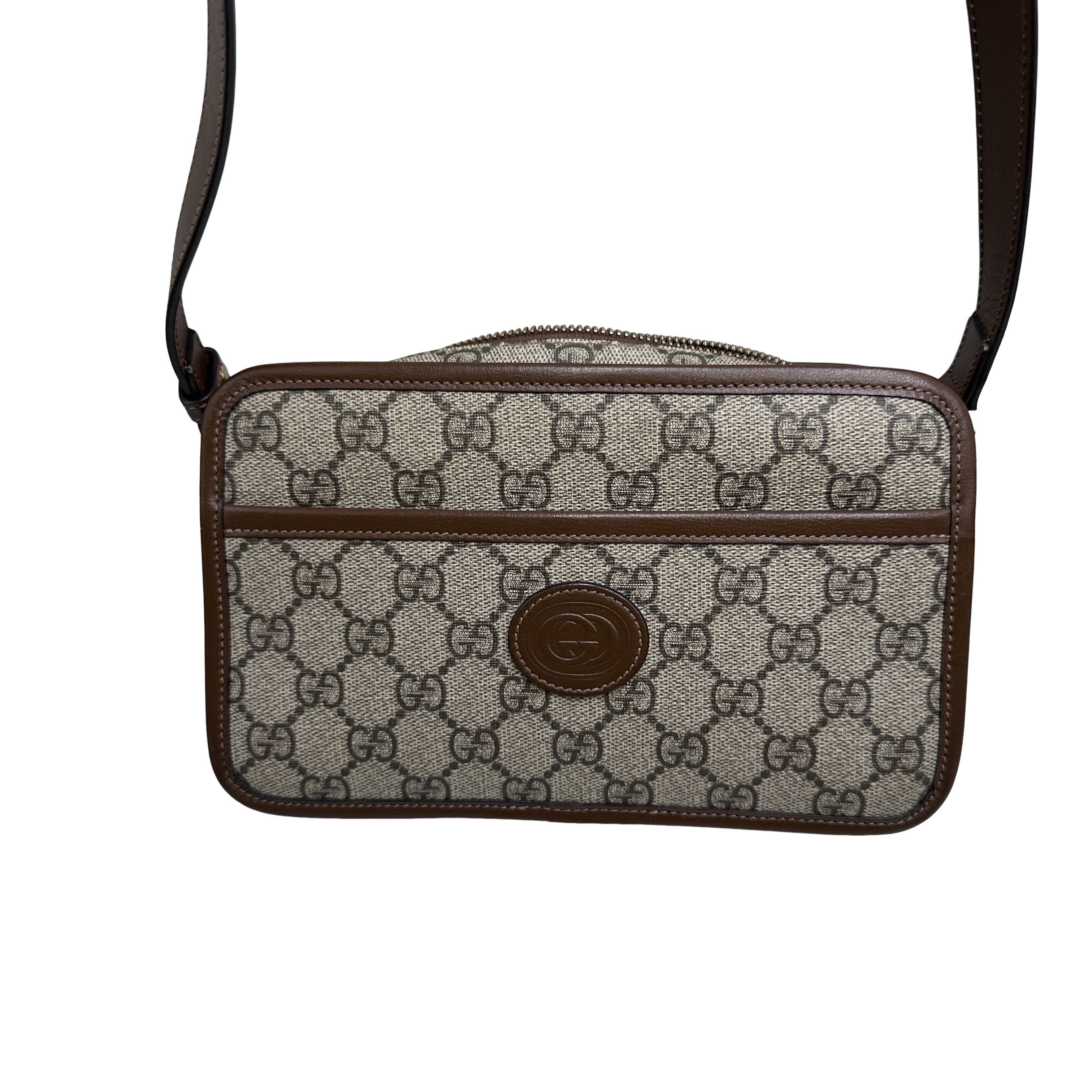 Gucci Gucci Interlocking G Coated Canvas Shoulder Bag Size ONE SIZE - 1 Thumbnail