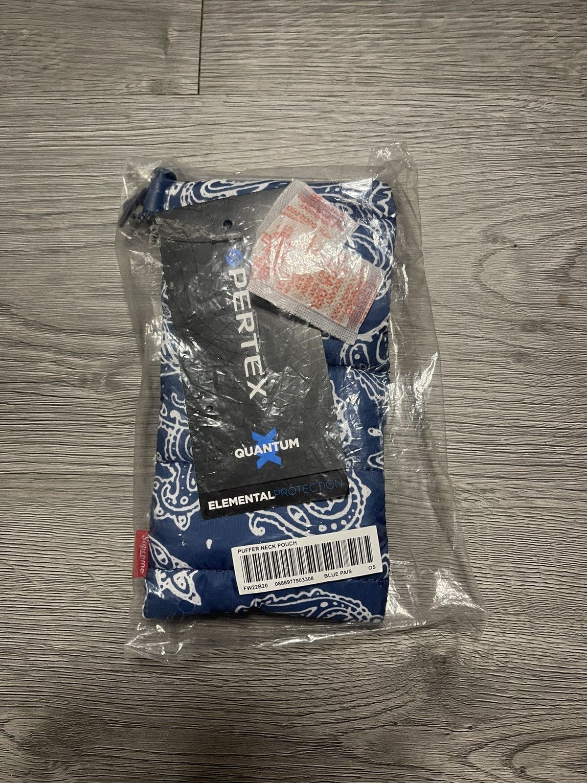 Supreme Puffer Neck Pouch Blue Paisley Supreme Puffer Neck Pouch