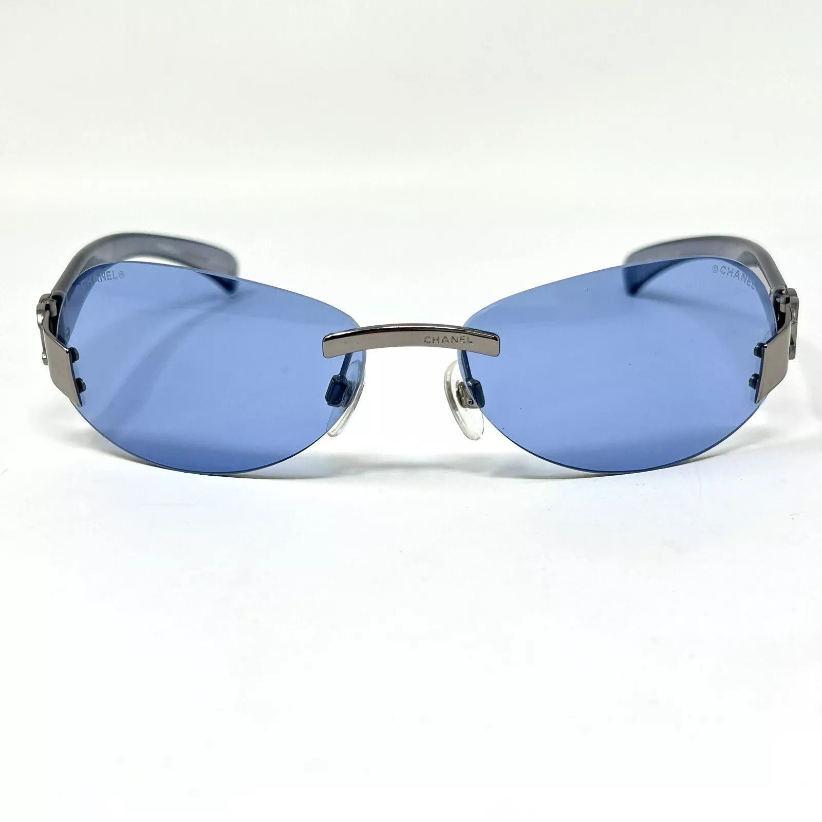 Chanel Chanel Sunglasses 4037 Rhinestone CC 4017 Rimless Vintage Size ONE SIZE - 4 Thumbnail
