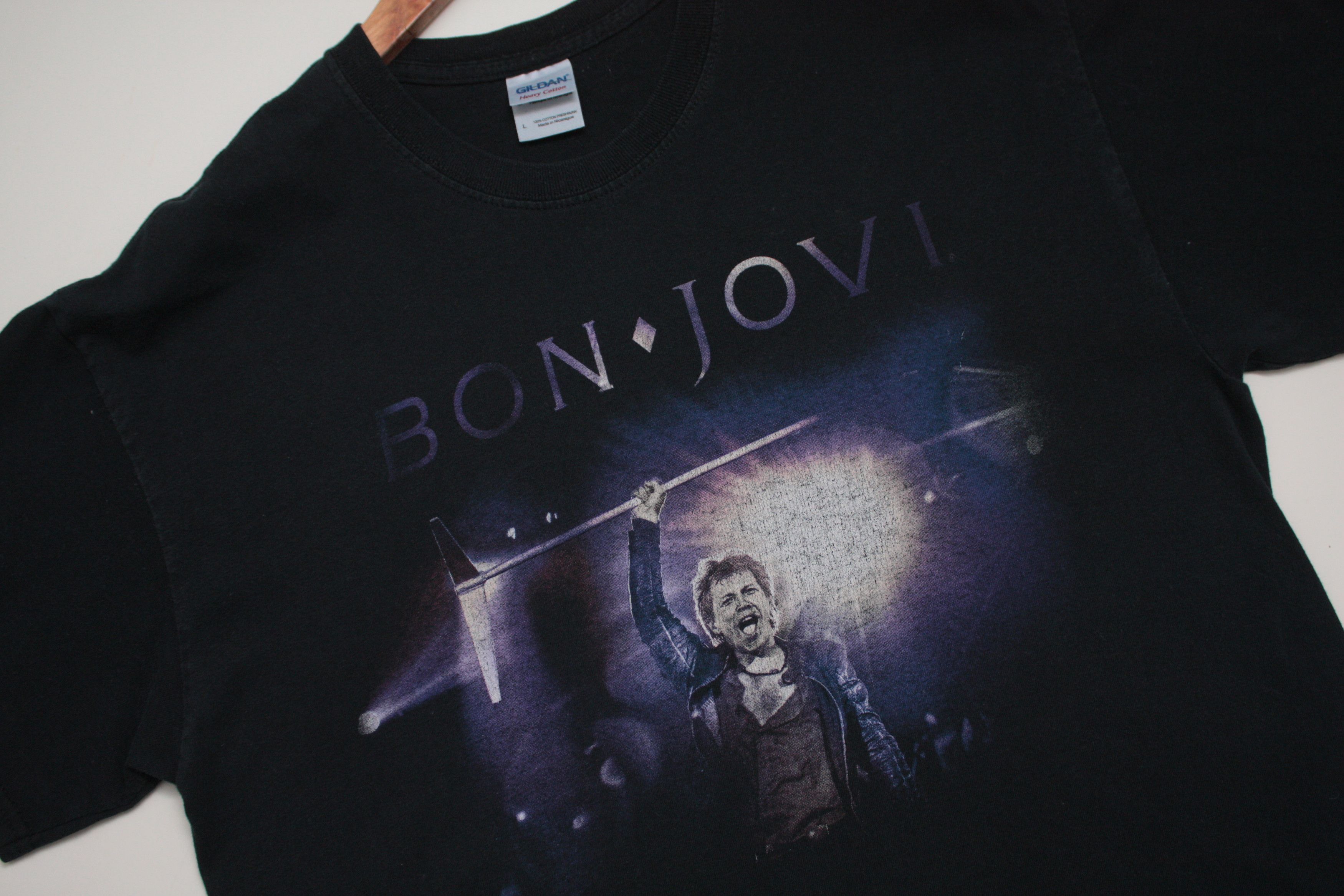 Band Tees Bon Jovi Because We Can Black T-Shirt Men's Large Size US L / EU 52-54 / 3 - 3 Thumbnail