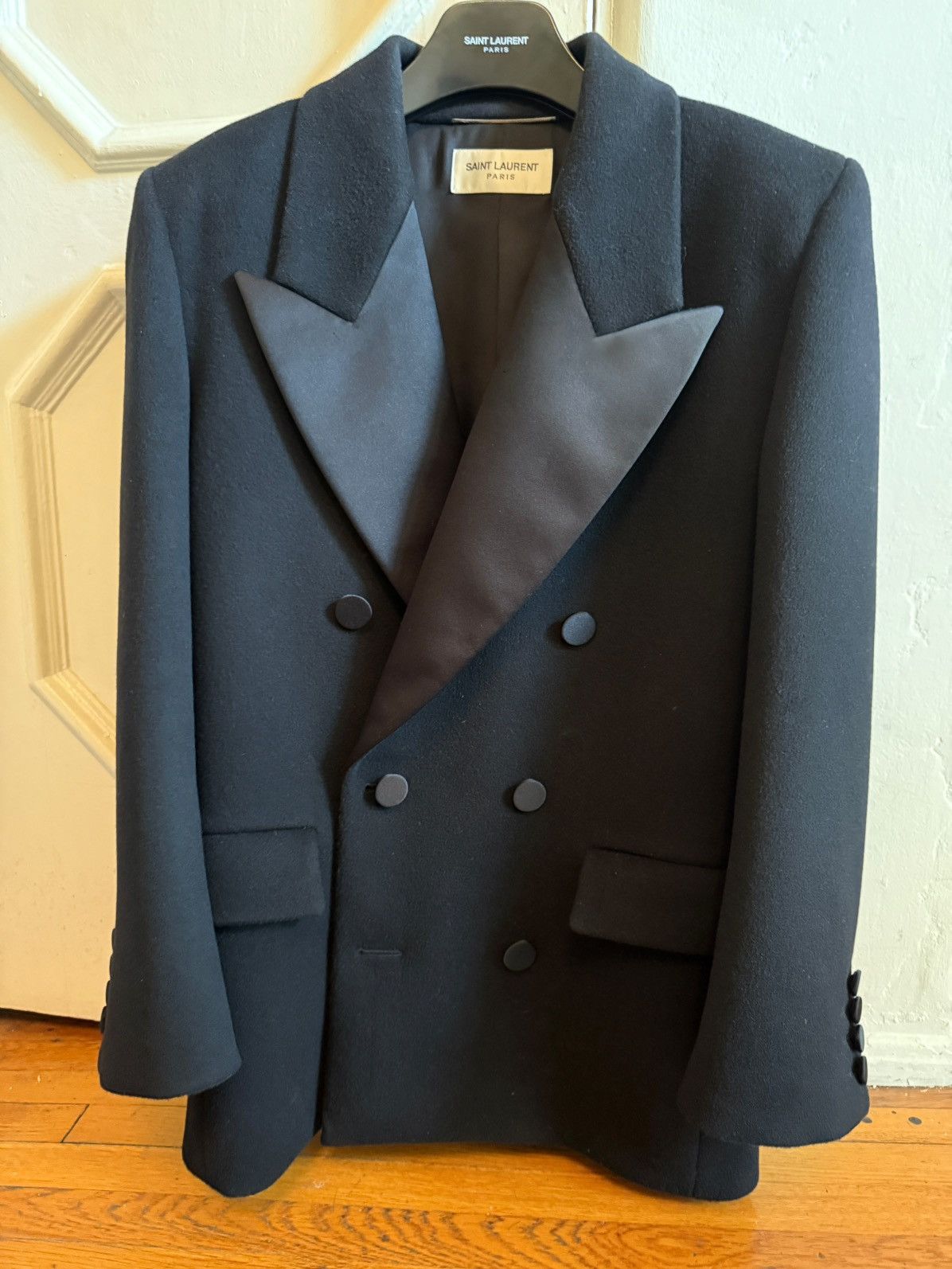 Saint Laurent Paris Saint Laurent Double-Breasted Blazer Size 50R - 2 Thumbnail