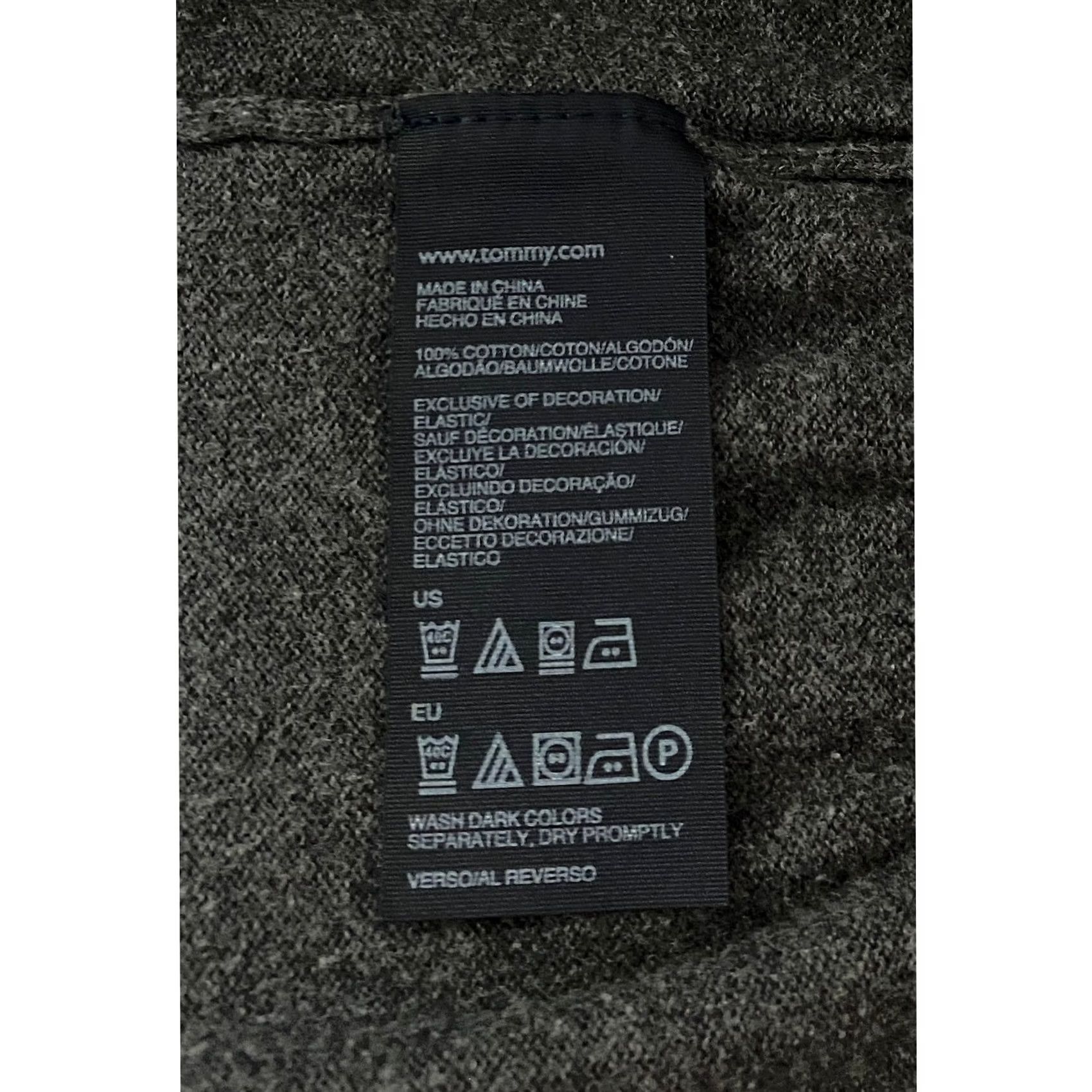 Tommy Hilfiger Tommy Hilfiger Mens Gray V-Neck Sweater 100% Cotton M Charcoal Long Sleeve Size US M / EU 48-50 / 2 - 3 Thumbnail