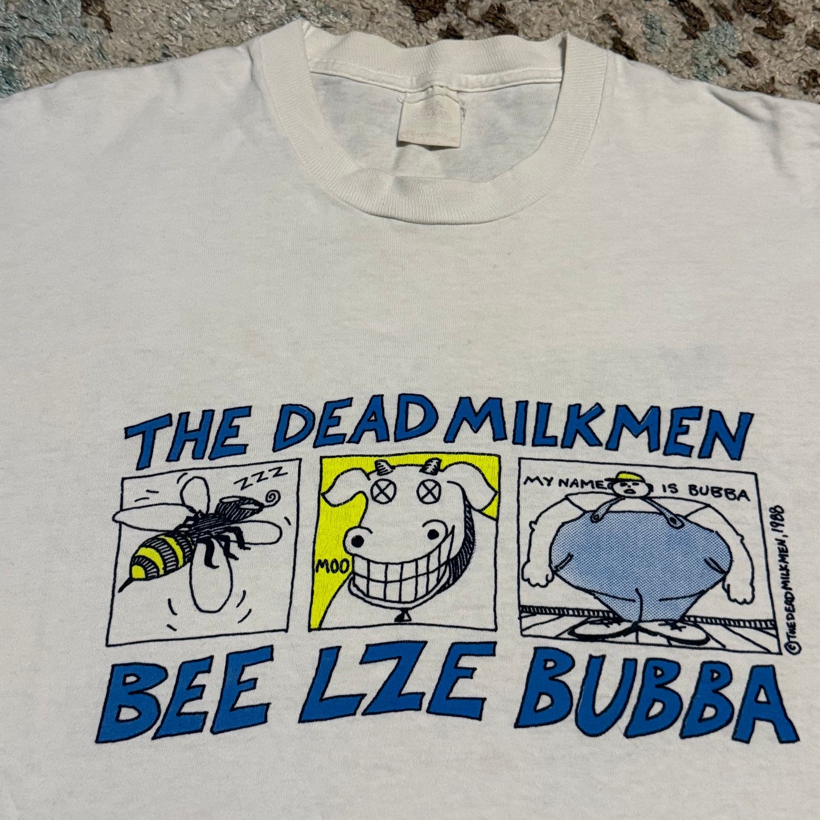 Band Tees × Fruit Of The Loom × Vintage Vintage 1989 The Dead Milkmen Beelzebubba Shirt Size XL Punk Size US XL / EU 56 / 4 - 3 Thumbnail