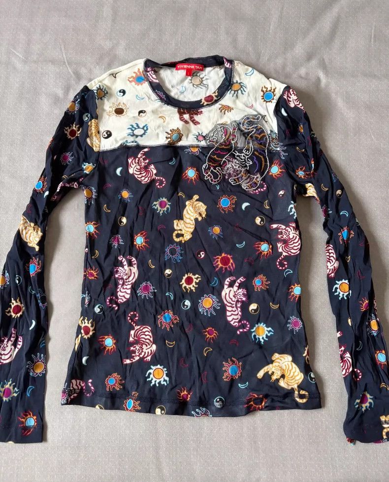 Vivienne Westwood Vintage Vivienne Tam Sheer Long Sleeve Top Size S / US 4 / IT 40 - 8 Thumbnail