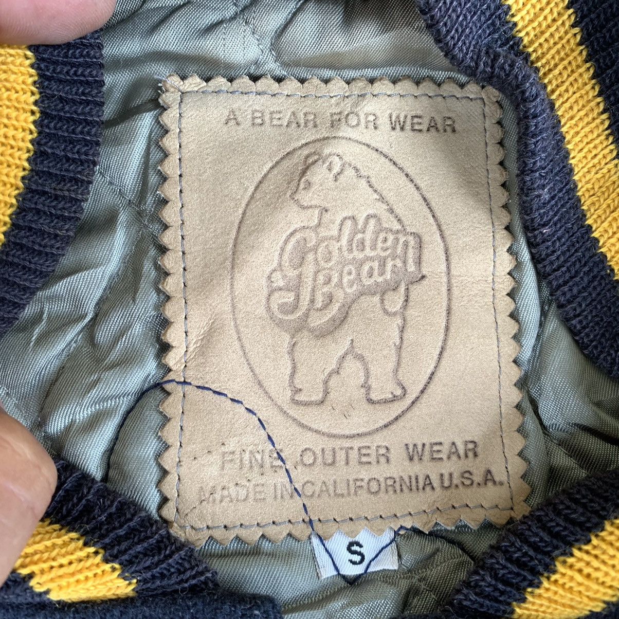 Leather Rare! Vintage 90s Golden Bear Oslo Wool Varsity Jacket Size US S / EU 44-46 / 1 - 11 Thumbnail