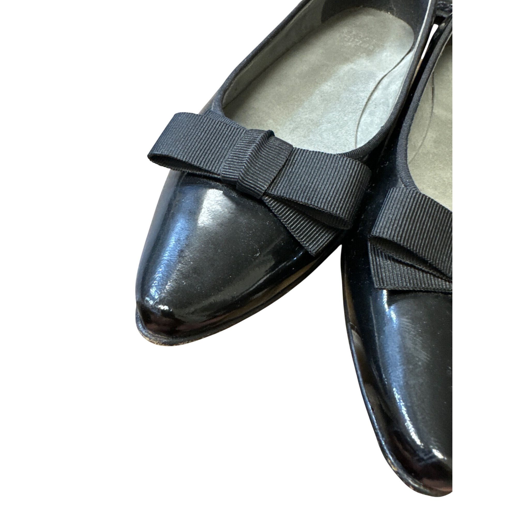 Stuart Weitzman Stuart Weitzman Womens Black Patent Leather Ballet Flats Wit Size US 6.5 / IT 36.5 - 8 Thumbnail