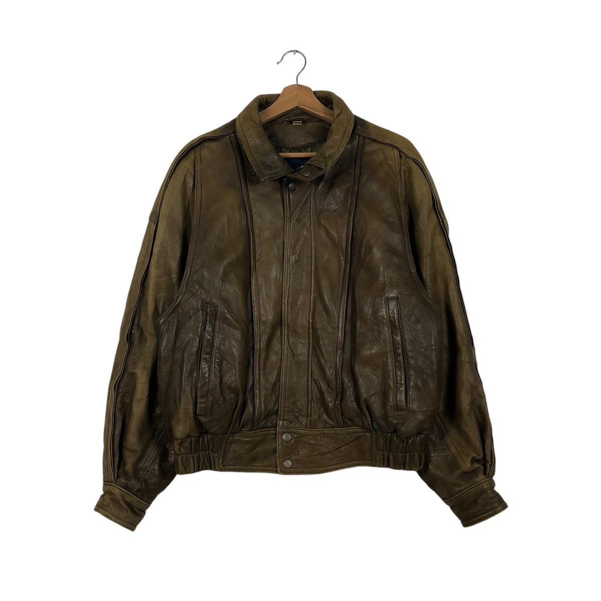Robert Comstock VINTAGE BOMBER BIKER GENUINE LEATHER JACKET ROBERT COMSTOCK Size US L / EU 52-54 / 3 - 3 Thumbnail