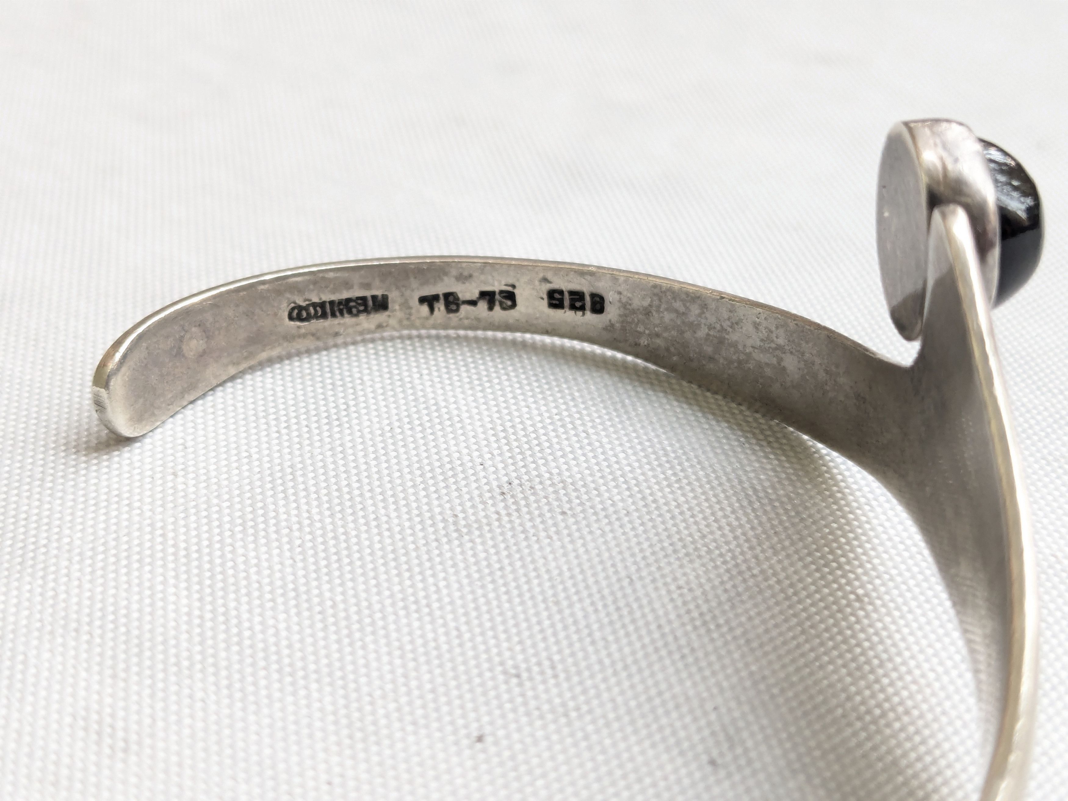 Jewelry Vintage Sterling Silver Cuff Bracelet Taxco Mexico 6.5" Size ONE SIZE - 7 Thumbnail