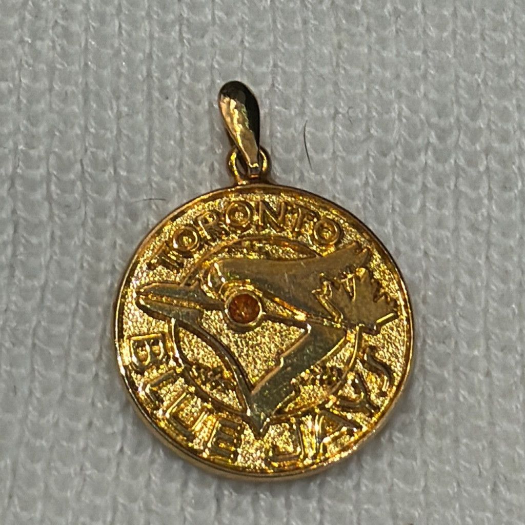 The Unbranded Brand Blue Jays baseball gold tone pendant Size ONE SIZE - 2 Thumbnail