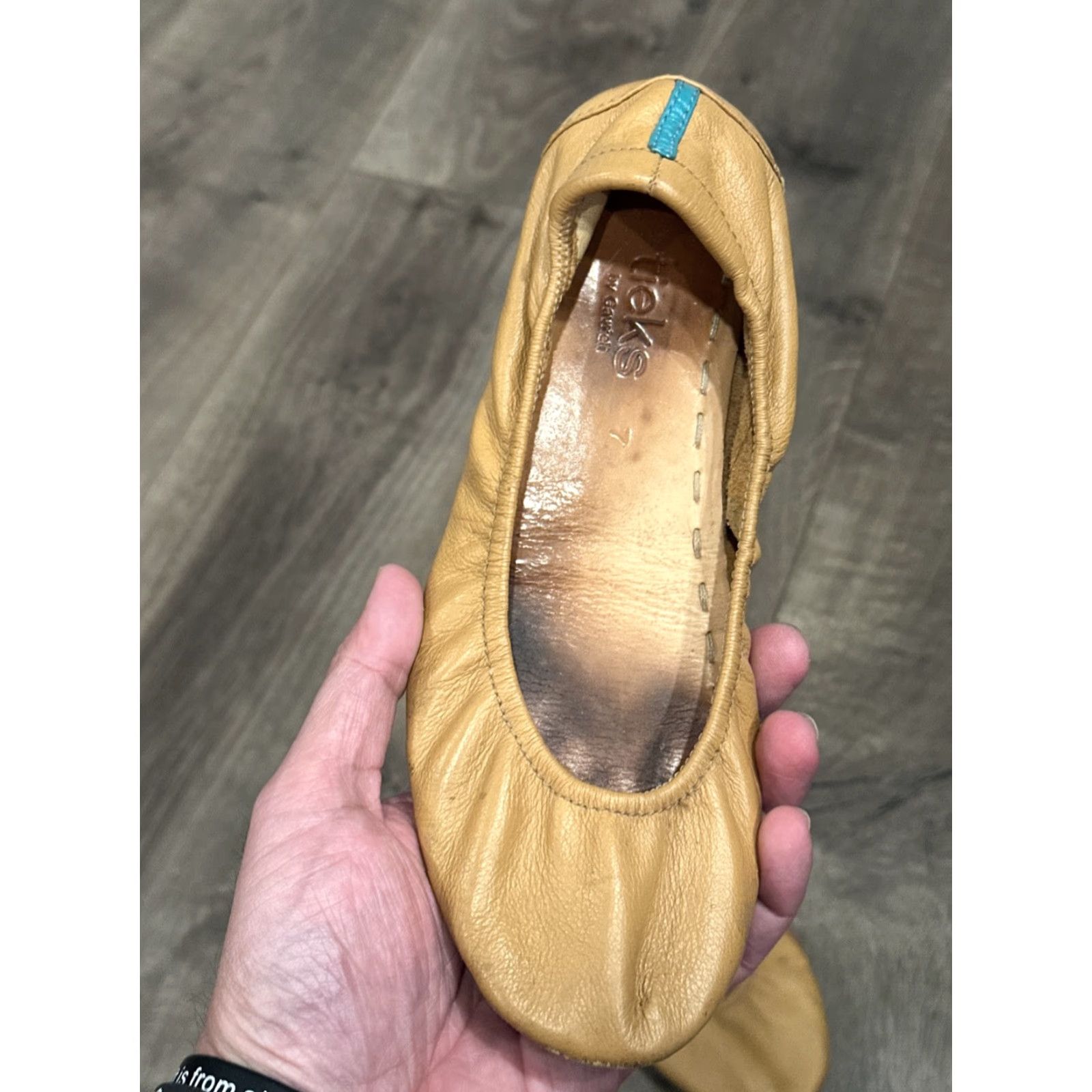 Vintage Tieks Camel Ballet Flats Women Size 7 Leather Standard Width Size US 7 / IT 37 - 3 Thumbnail