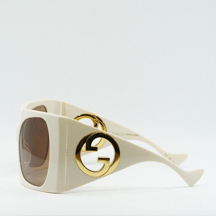 Gucci Gucci GG1255S 002 Sunglasses Ivory Butterfly Frame Size ONE SIZE - 4 Thumbnail