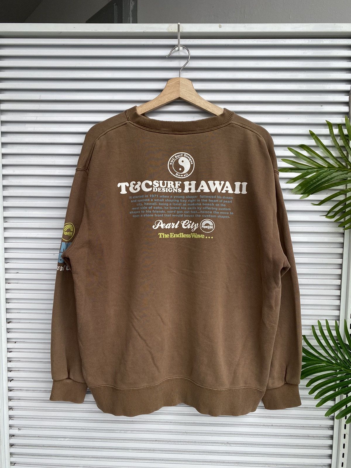 Japanese Brand Vintage T&C Surf Hawaii Brown Crewneck / Travis Flacko Scott Size US L / EU 52-54 / 3 - 1 Thumbnail