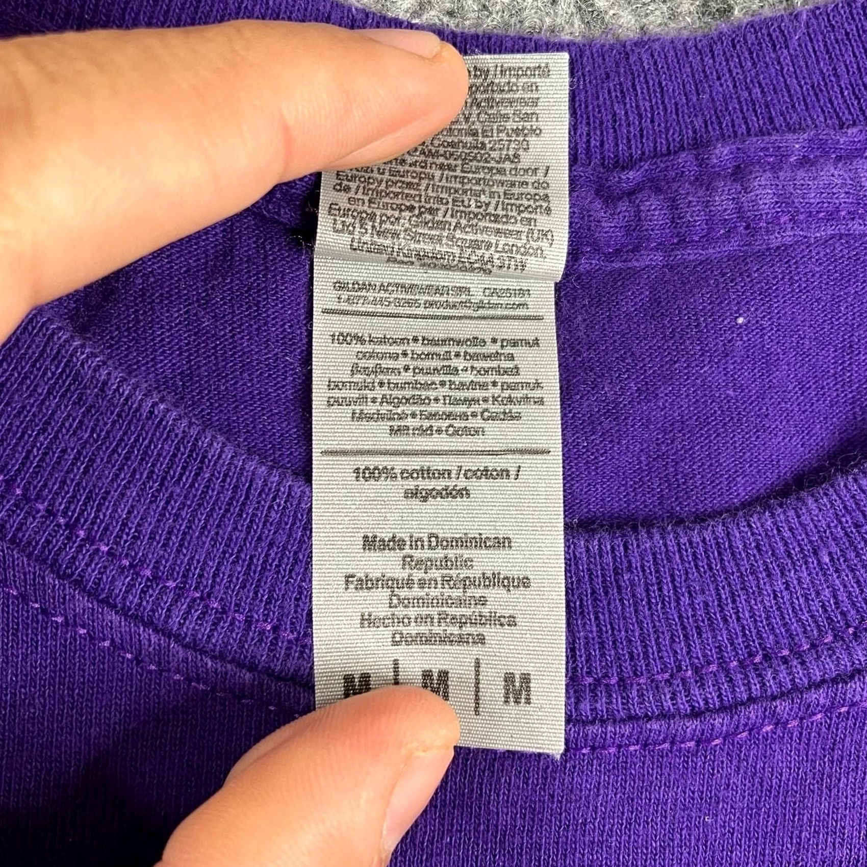 Gildan Gildan Shirt Mens M Purple Graphic Parody Nike Style Spanish Slogan Funny Size US M / EU 48-50 / 2 - 4 Thumbnail