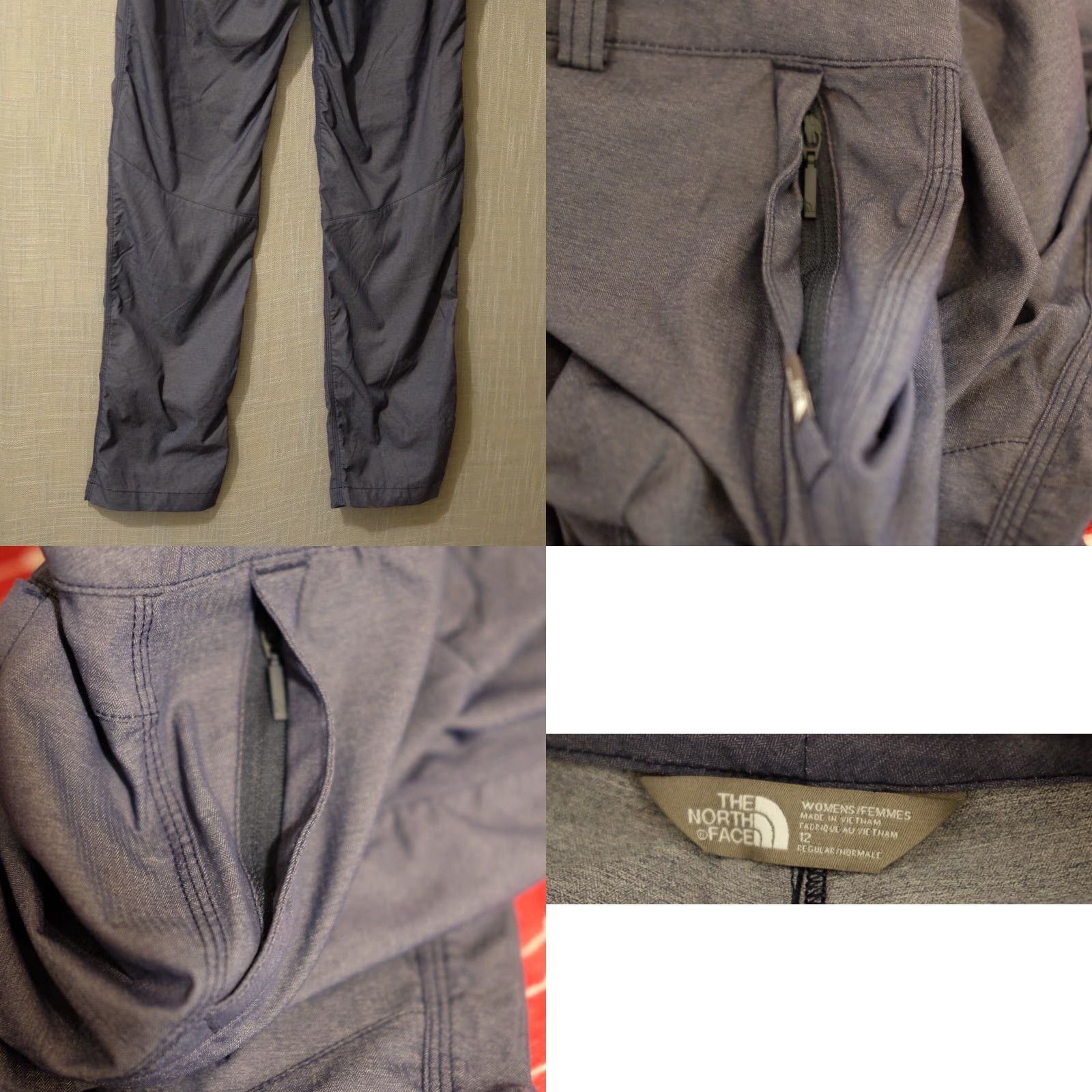The North Face EUC The North Face Pants Women Navy Lightweight Hiking Zip Pockets 12 H82-3 Size 34" / US 12 / IT 48 - 8 Thumbnail