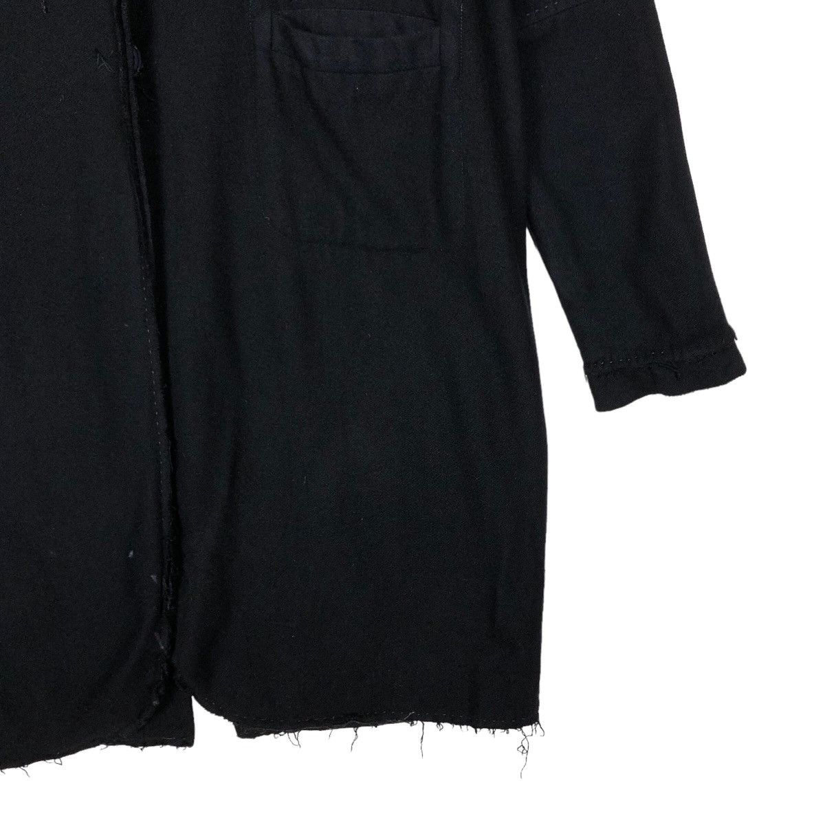 Japanese Brand 🔥Rich Black Long Jacket Fly Coats Kitsune Made in Italy Size US M / EU 48-50 / 2 - 5 Thumbnail