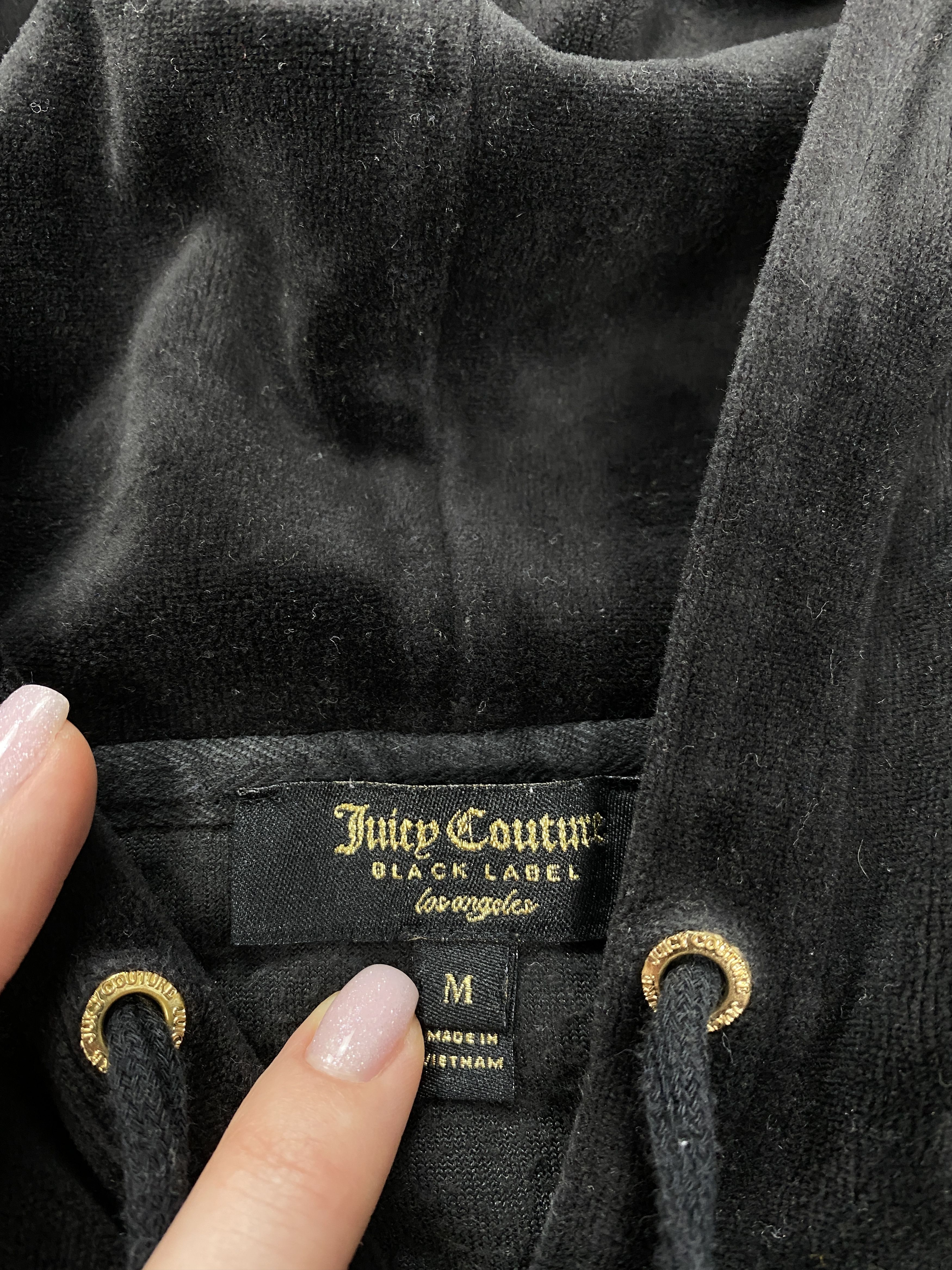 Juicy Couture × Vintage Juicy Couture Black Label Velour Hoodie track top jacket Size M / US 6-8 / IT 42-44 - 5 Thumbnail