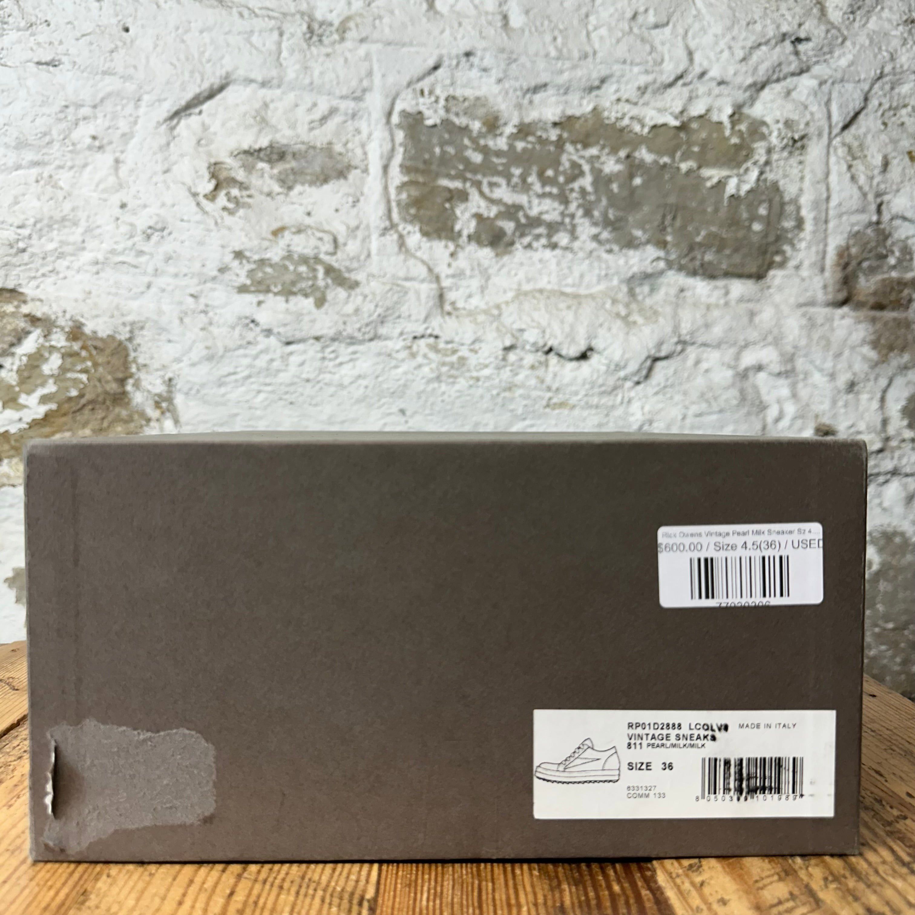 Rick Owens Rick Owens Vintage Pearl Milk Sneaker Sz 4.5 (36) Size US 5 / EU 37 - 7 Thumbnail