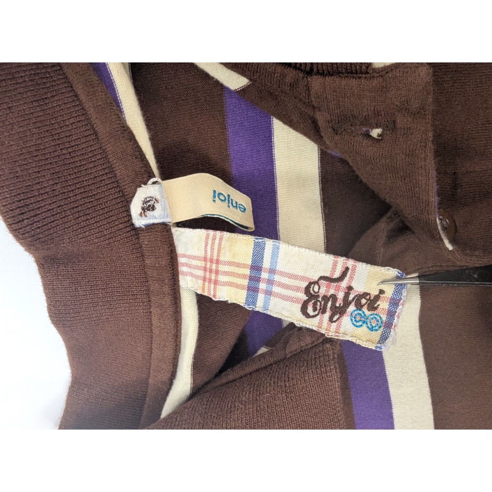 Enjoi VINTAGE Enjoi Polo Shirt Striped Shirt Men M Brown Grunge Skateboarding Shirt Polo Enjoi Mens M Brown Grunge Skateboarding Size US M / EU 48-50 / 2 - 7 Thumbnail