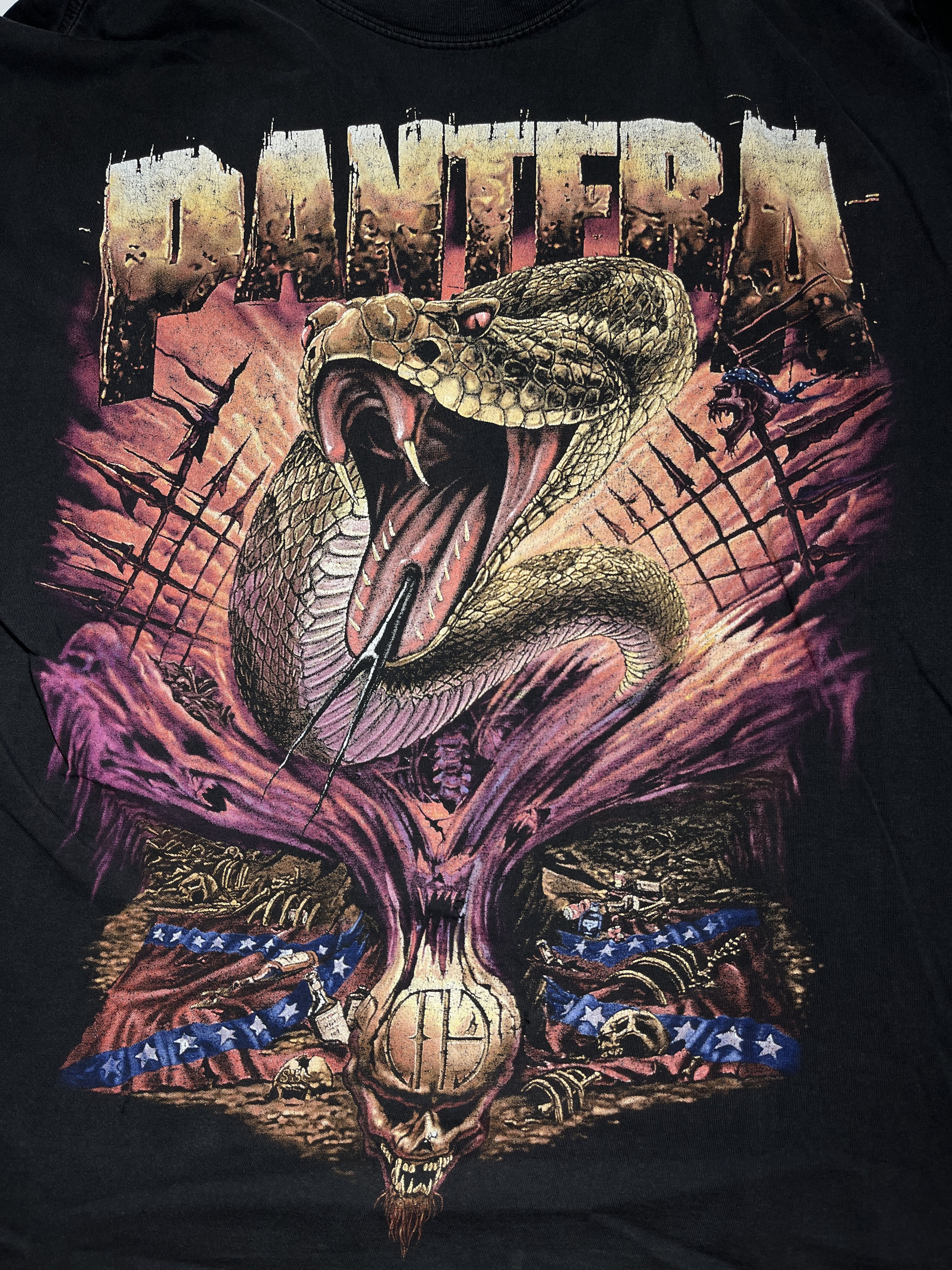 Vintage 1998 Pantera European Tour T-Shirt Size XL