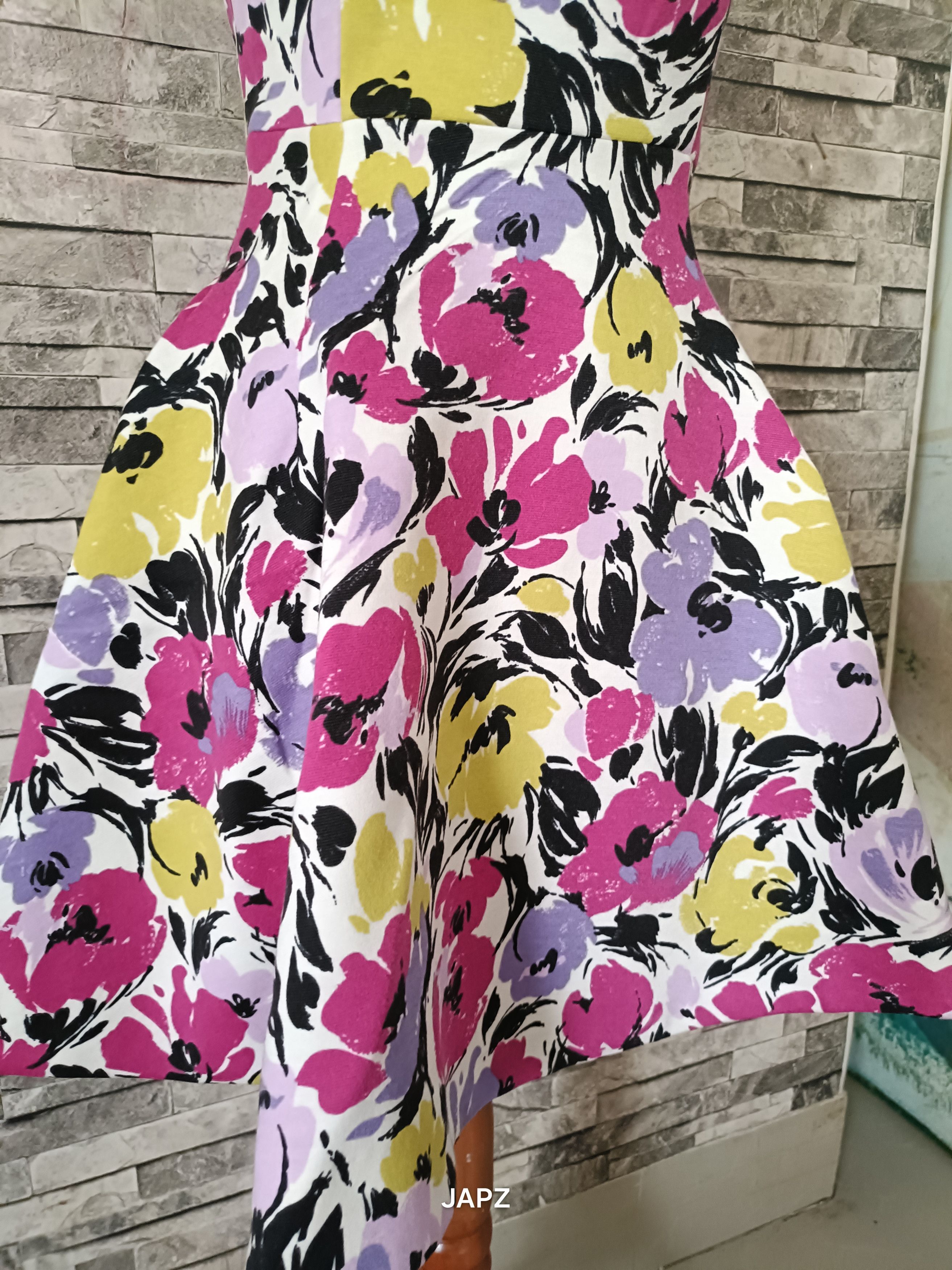 Japanese Brand Vintage Snidel floral flared mini dress Size S / US 4 / IT 40 - 3 Thumbnail