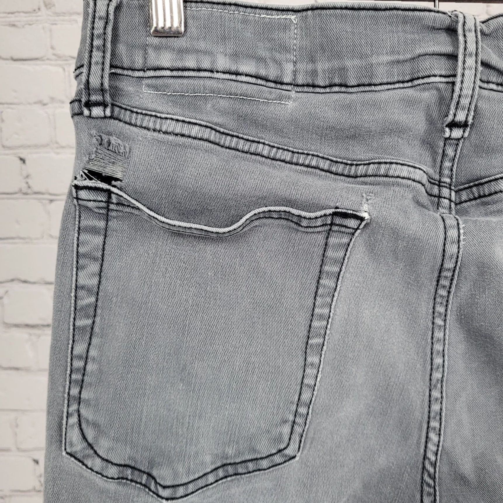Rag & Bone VINTAGE Rag & Bone Shadow Grey Fit 1 Skinny Jeans Men 31 30x31 Grey Denim 5-Pocket Mid Rise Stretch" Size US 31 - 6 Thumbnail