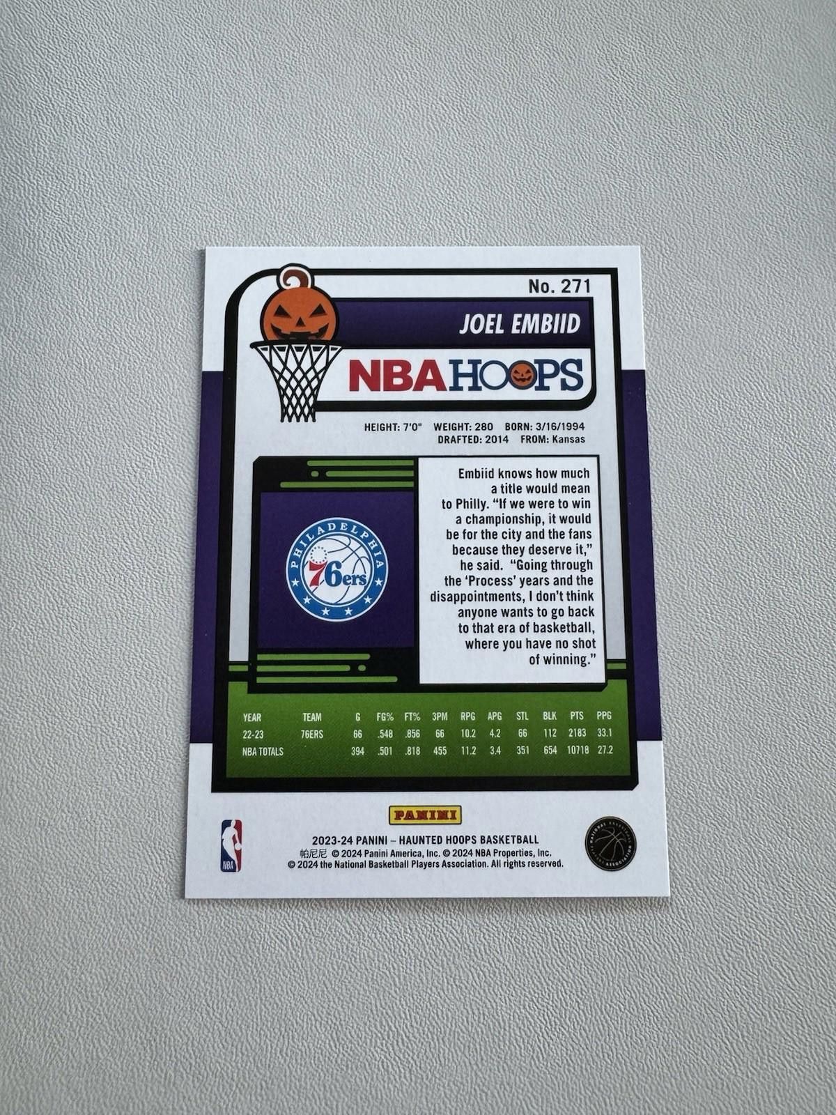 Other 2023-24 Panini Haunted Hoops - Holo Webs #271 Joel Embiid 20 Size ONE SIZE - 2 Thumbnail