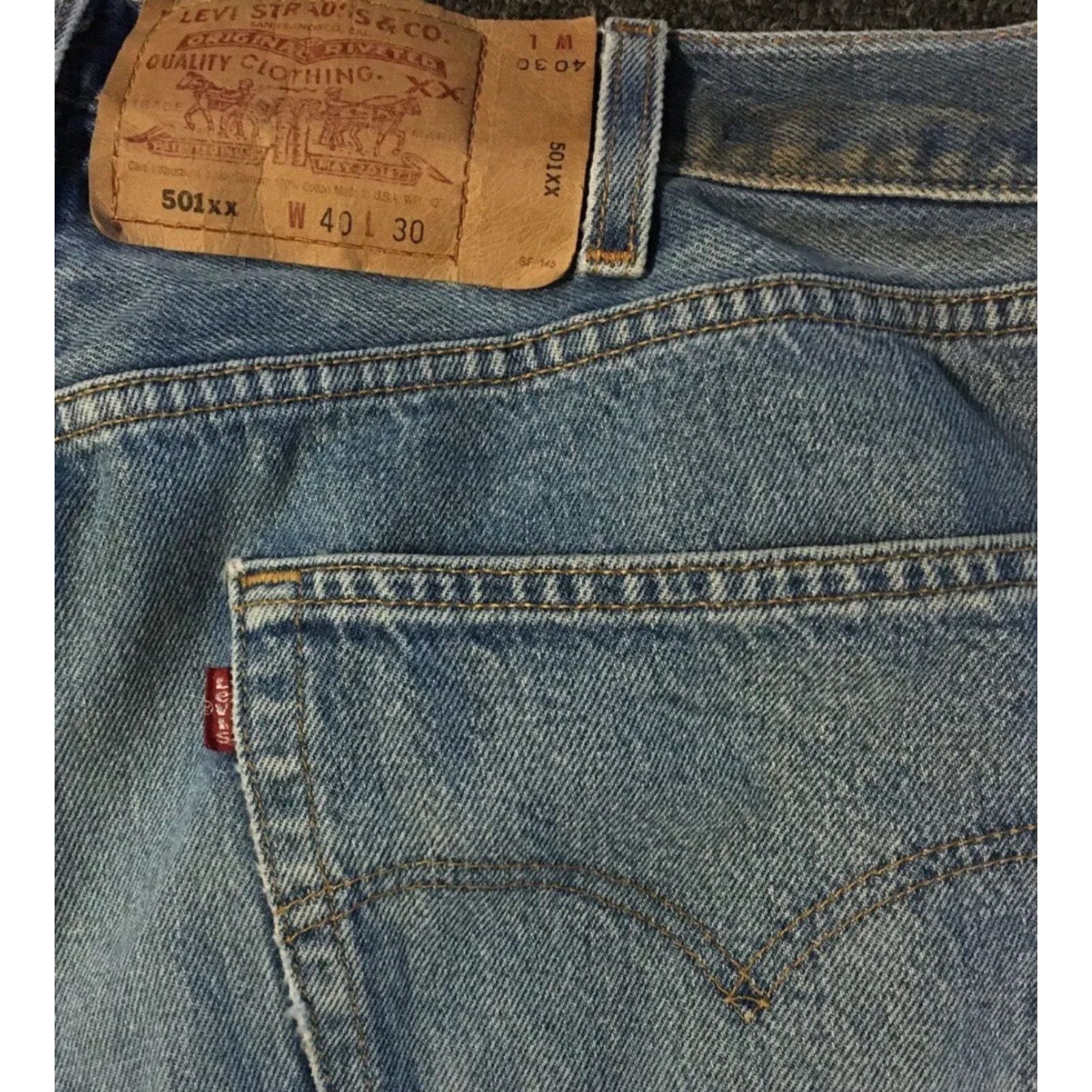 Levi's VINTAGE Levi's 501 Jeans Men 38 Blue Denim Button Fly Distressed 90s Grunge Punk USA Size US 38 / EU 54 - 3 Thumbnail
