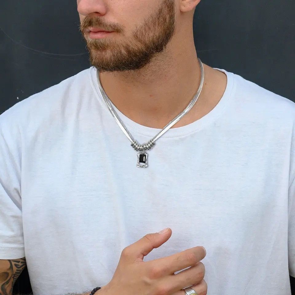Jewelry Hip-hop Herringbone Chain Necklaces Size ONE SIZE - 2 Thumbnail
