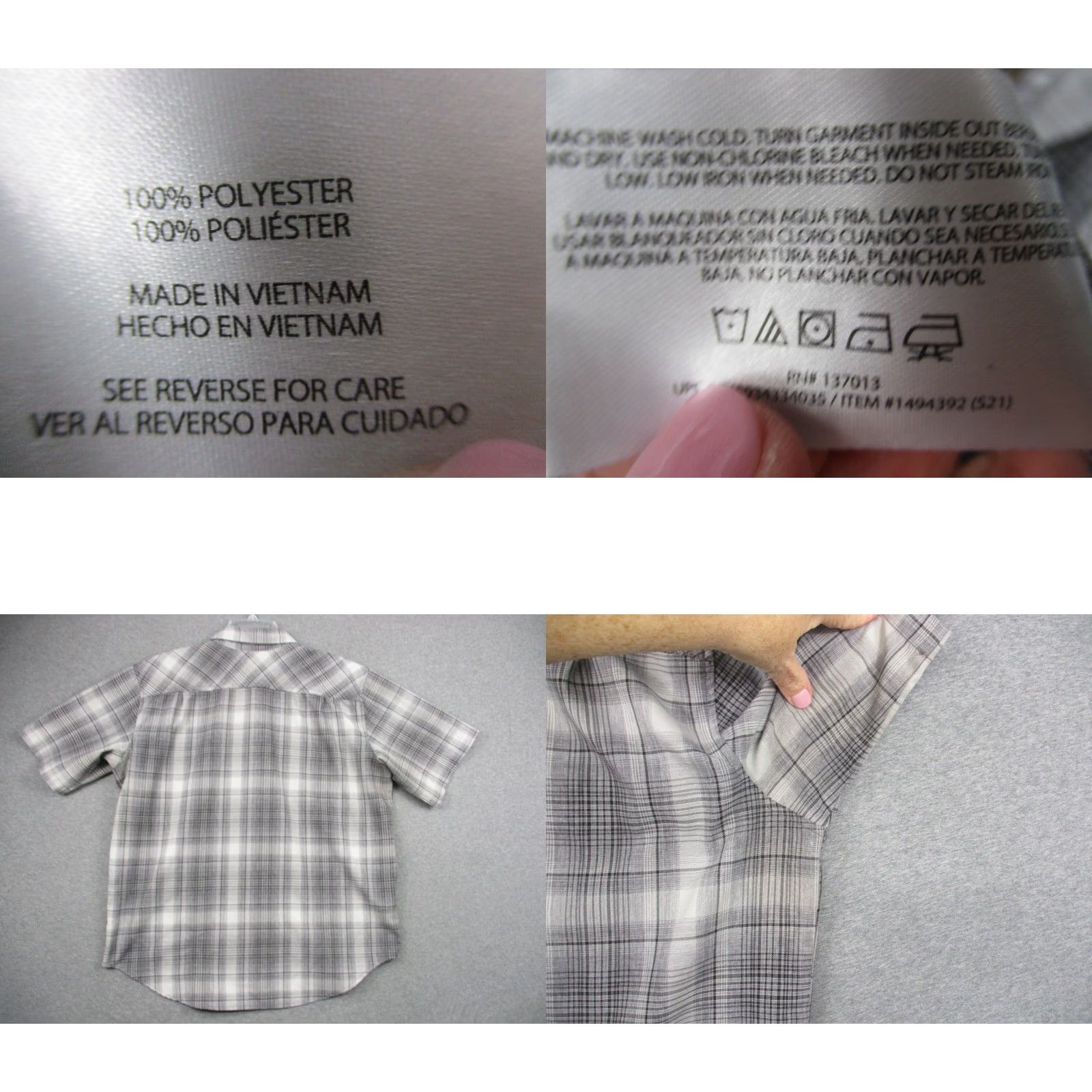 Orvis Orvis Shirt XL Gray Plaid Pockets Polyester Fishing Stretch Shirt (Men) Size US XL / EU 56 / 4 - 8 Thumbnail
