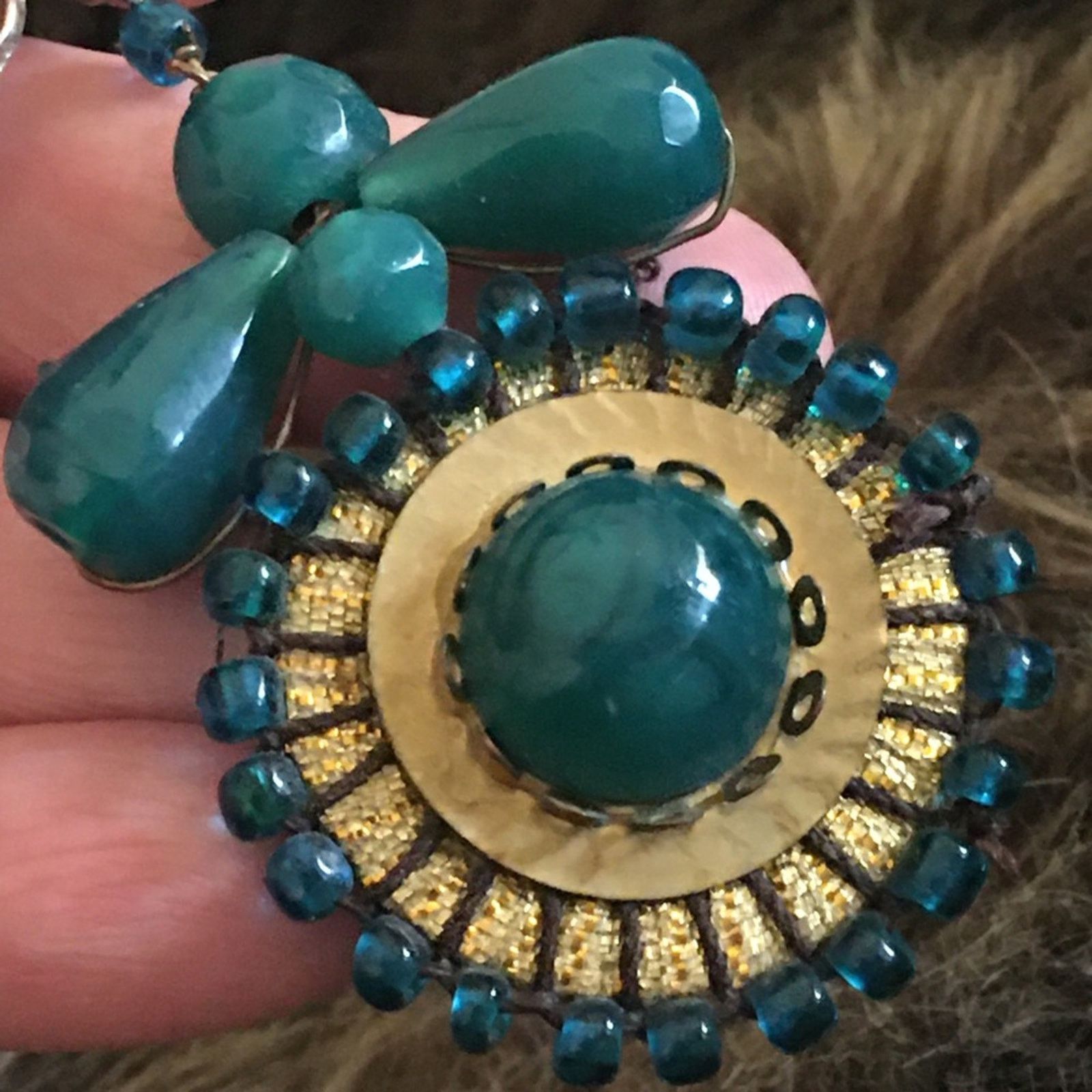 Handmade Vintage repurpose salvaged estate gem keychain Size ONE SIZE - 4 Thumbnail