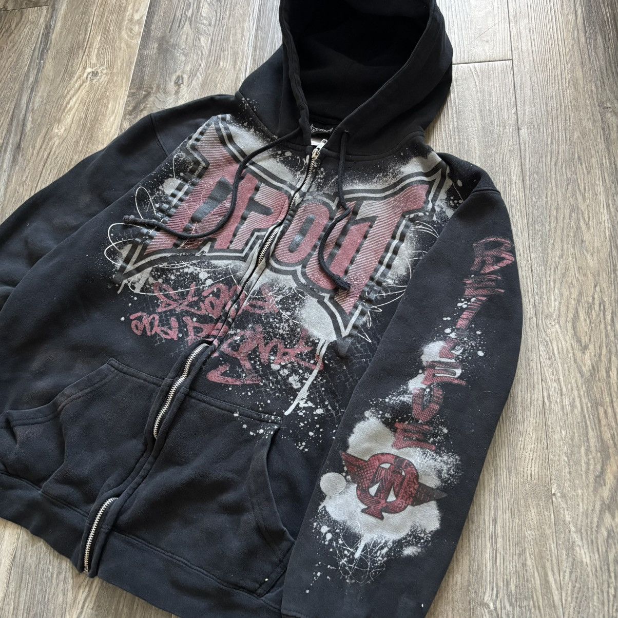 Tapout Vintage Tapout Graffiti Spellout Zip Up Hoodie Size US M / EU 48-50 / 2 - 4 Thumbnail